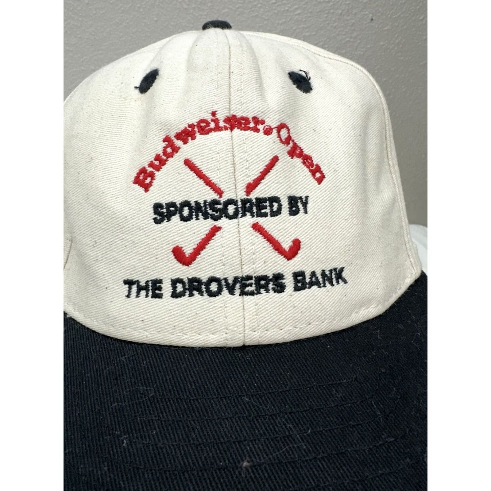 Budweiser Mohrs Snapback Budweiser Open The Drovers Bank Adjustable Cap Mens One Size Ivory Vintage No N/A Size ONE SIZE - 2 Thumbnail