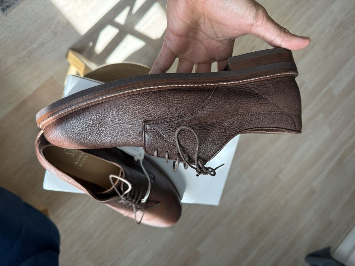 Brunello Cucinelli Brunello Cucinelli Deerskin Derby Shoes Size US 11 / EU 44 - 3 Thumbnail