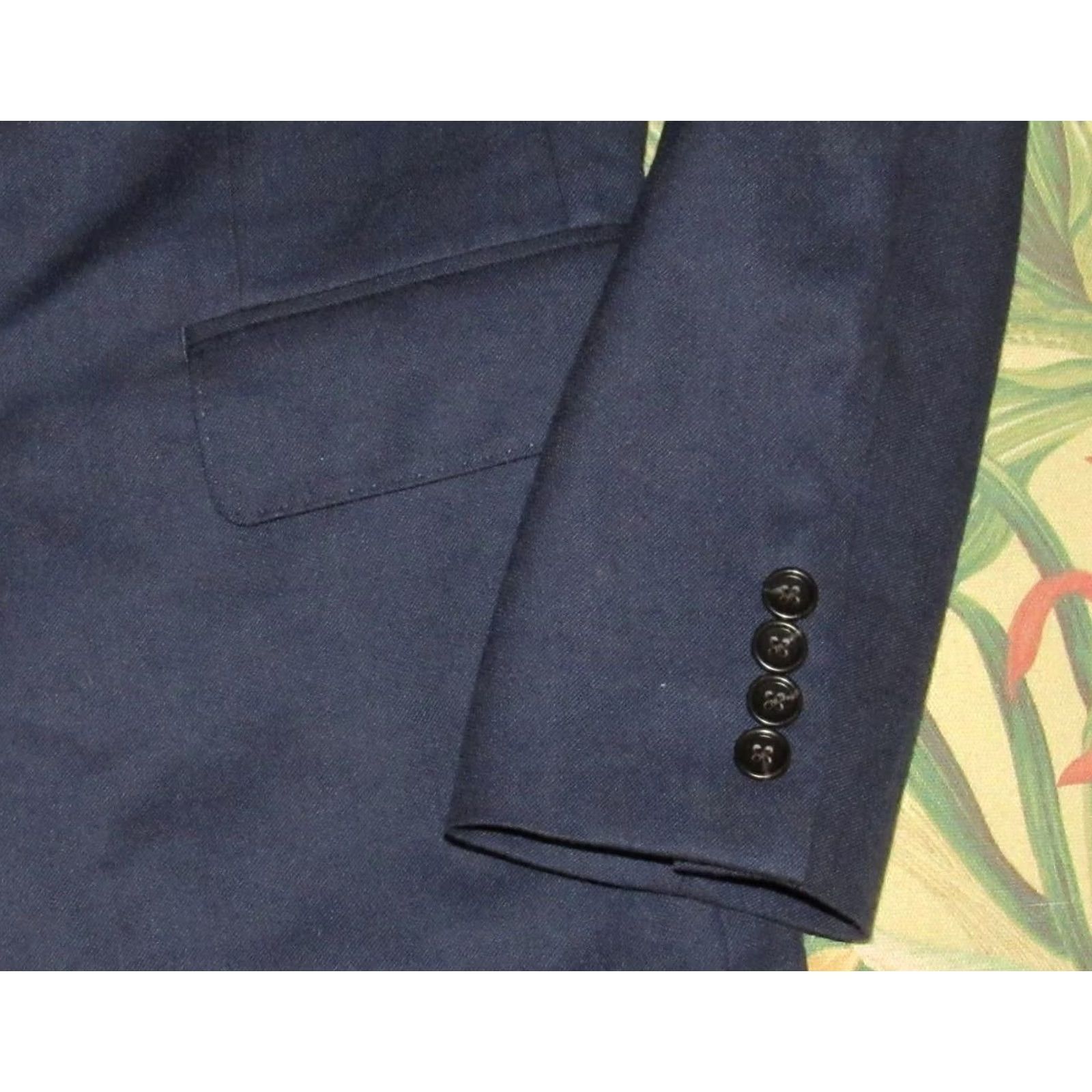 Vintage J CREW Blazer Ludlow Slim Fit Unstructured Blue 36R Mens Size 36R - 3 Thumbnail