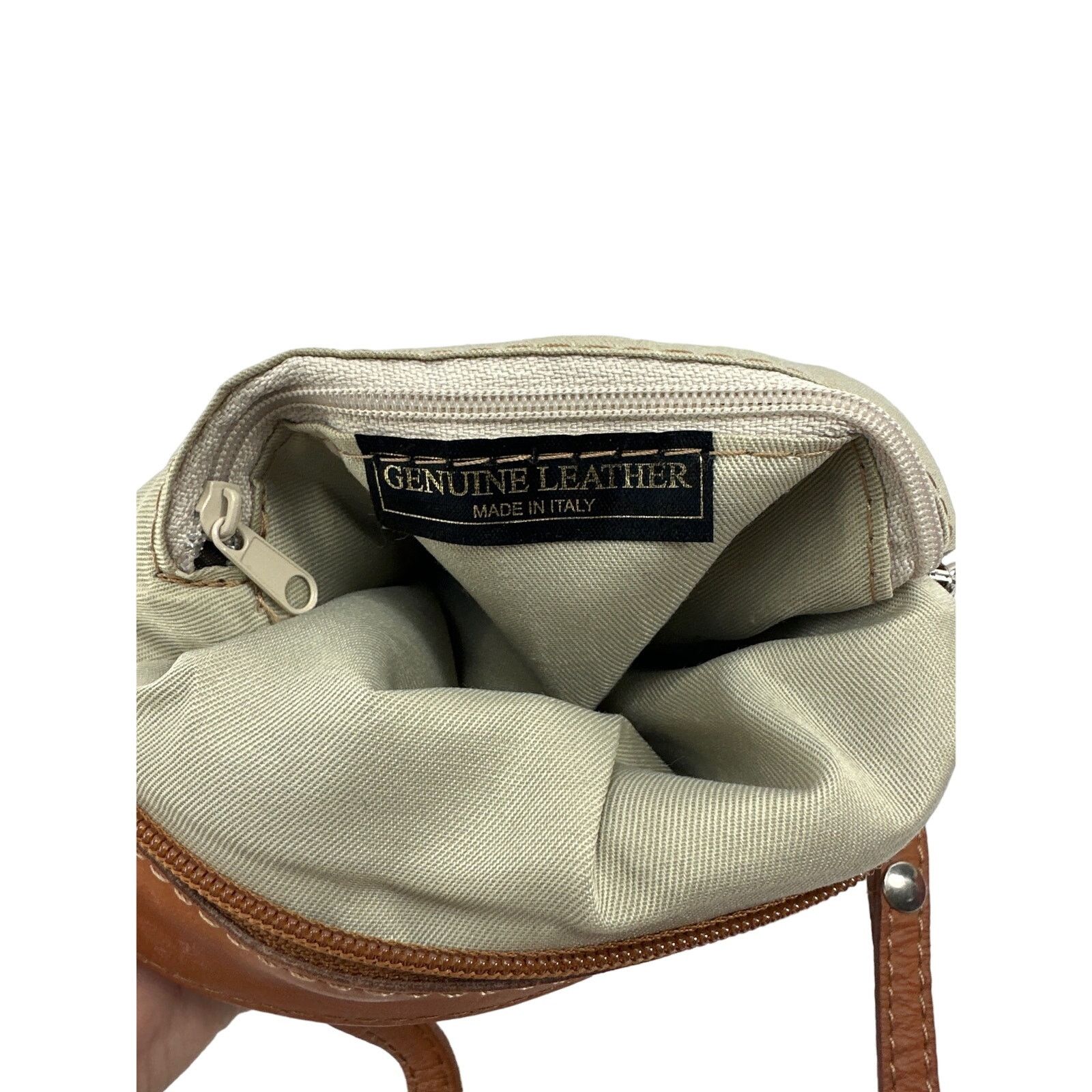 Branded Leather Made in Italy Genuine Leather Crossbody Purse w/ 5 Pockets Size ONE SIZE - 5 Thumbnail