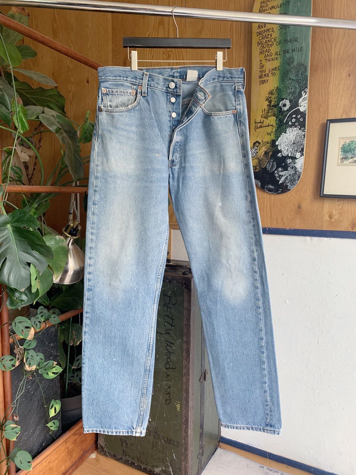 Levi's Vintage Levi’s 501 XX Sun Faded Distressed Denim Jeans ERD Size US 32 / EU 48 - 1 Thumbnail