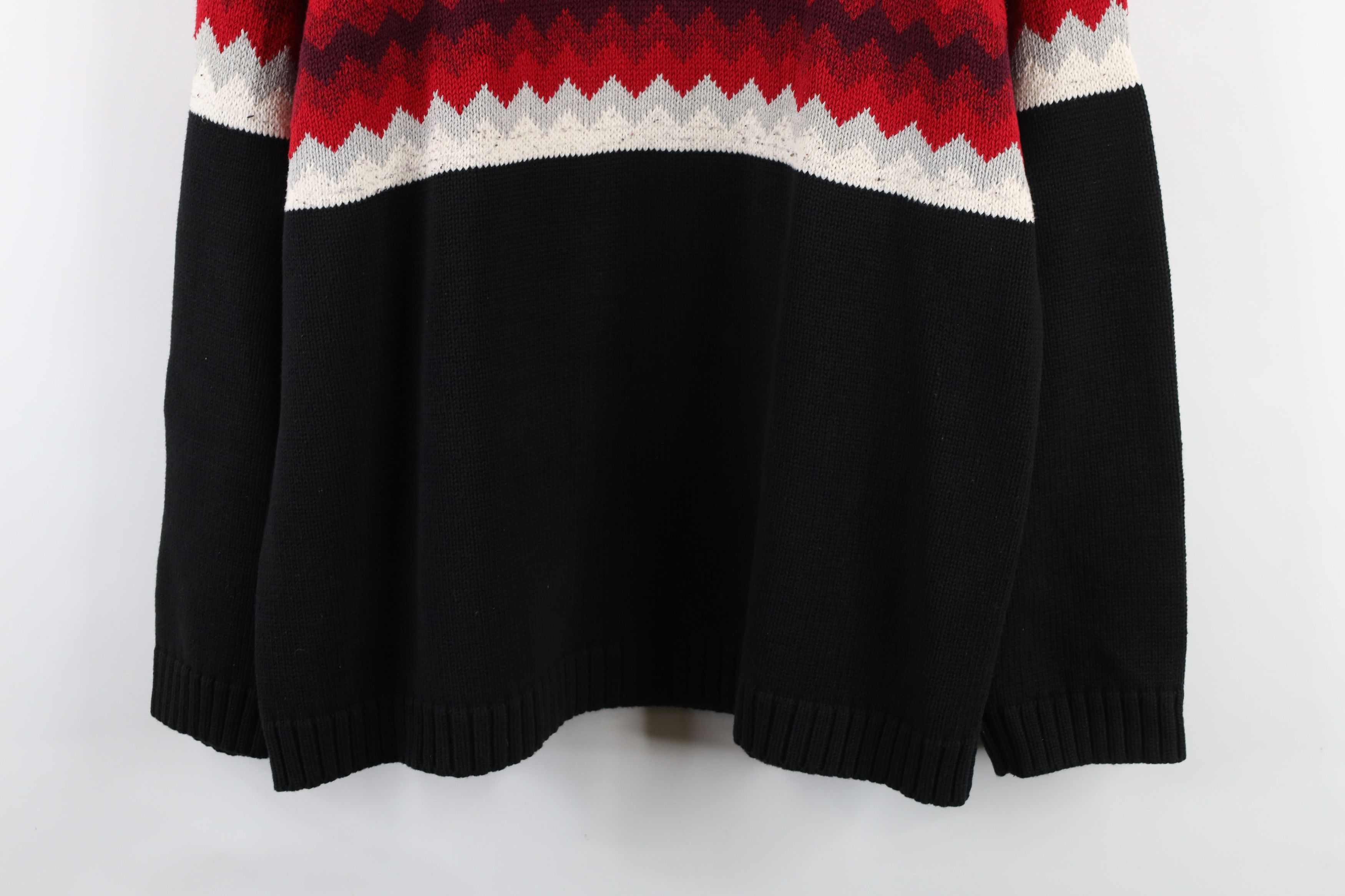 Vintage Vintage 90s Streetwear Chunky Ribbed Knit Mock Neck Sweater Size L / US 10 / IT 46 - 3 Thumbnail