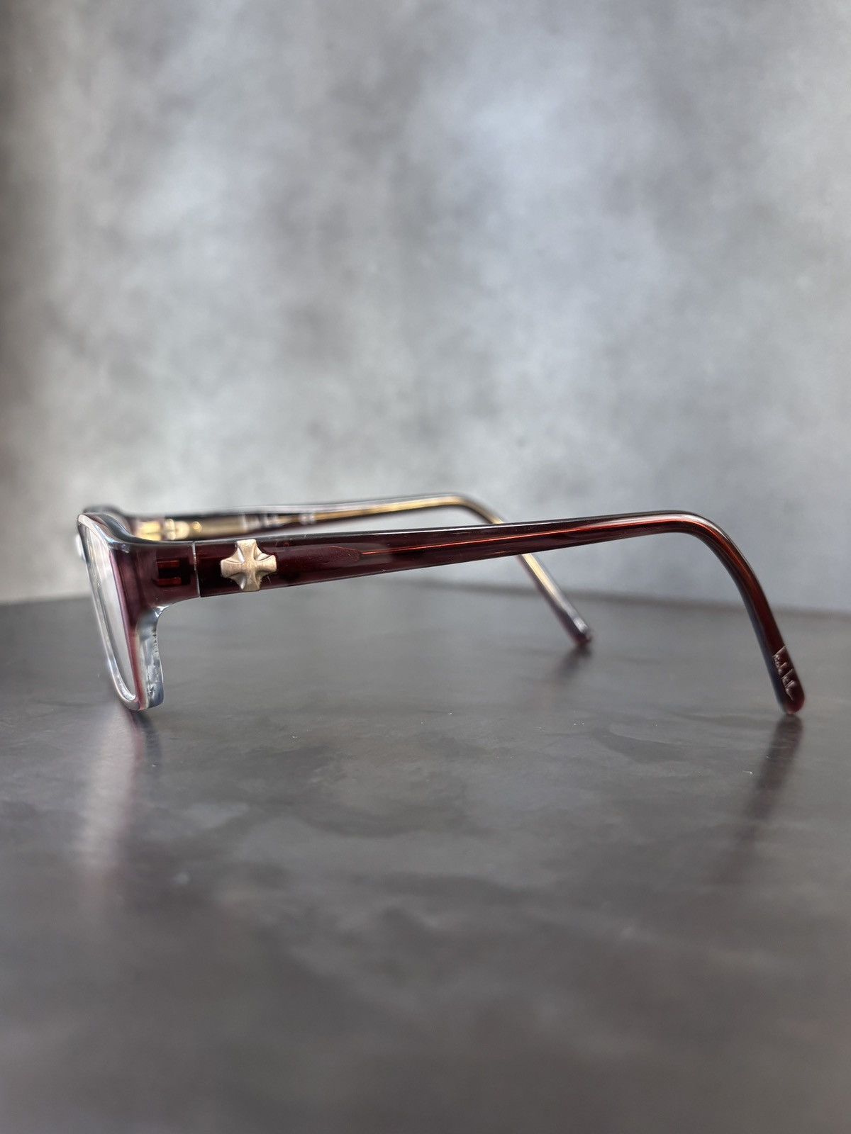 Nicole Miller Nicole Miller Carmine Glasses Frames Cross Stud Chrome Heart Size ONE SIZE - 13 Thumbnail