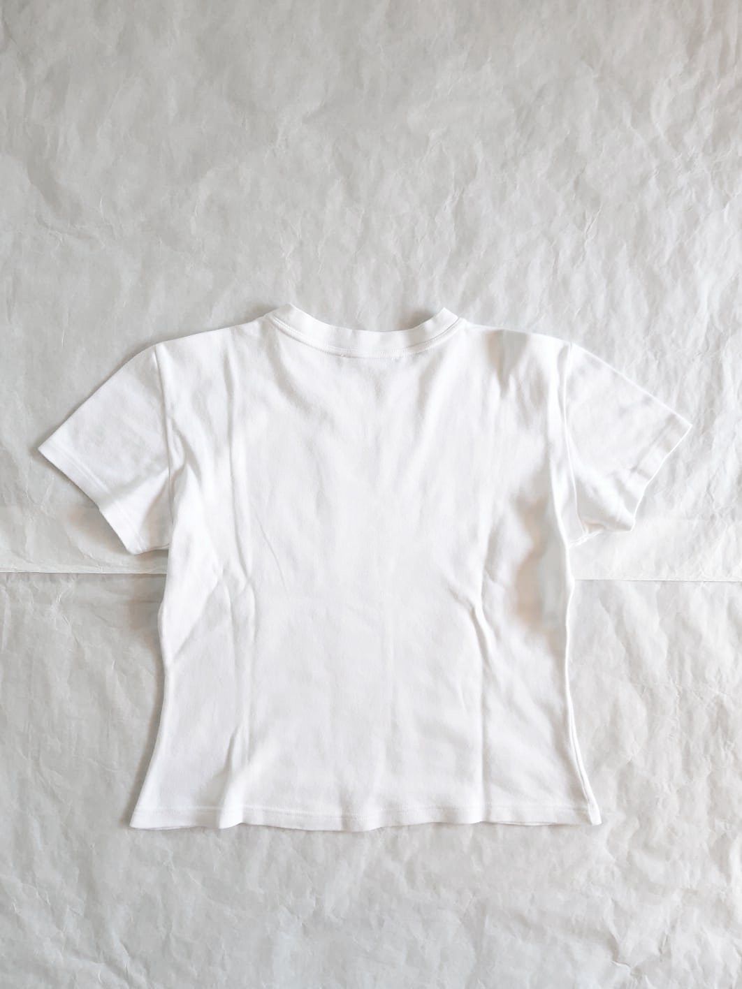 Dior DIOR 2002 "DIOR PARFUMS" Denim Print Logo Cropped T-Shirt Size M / US 6-8 / IT 42-44 - 2 Thumbnail