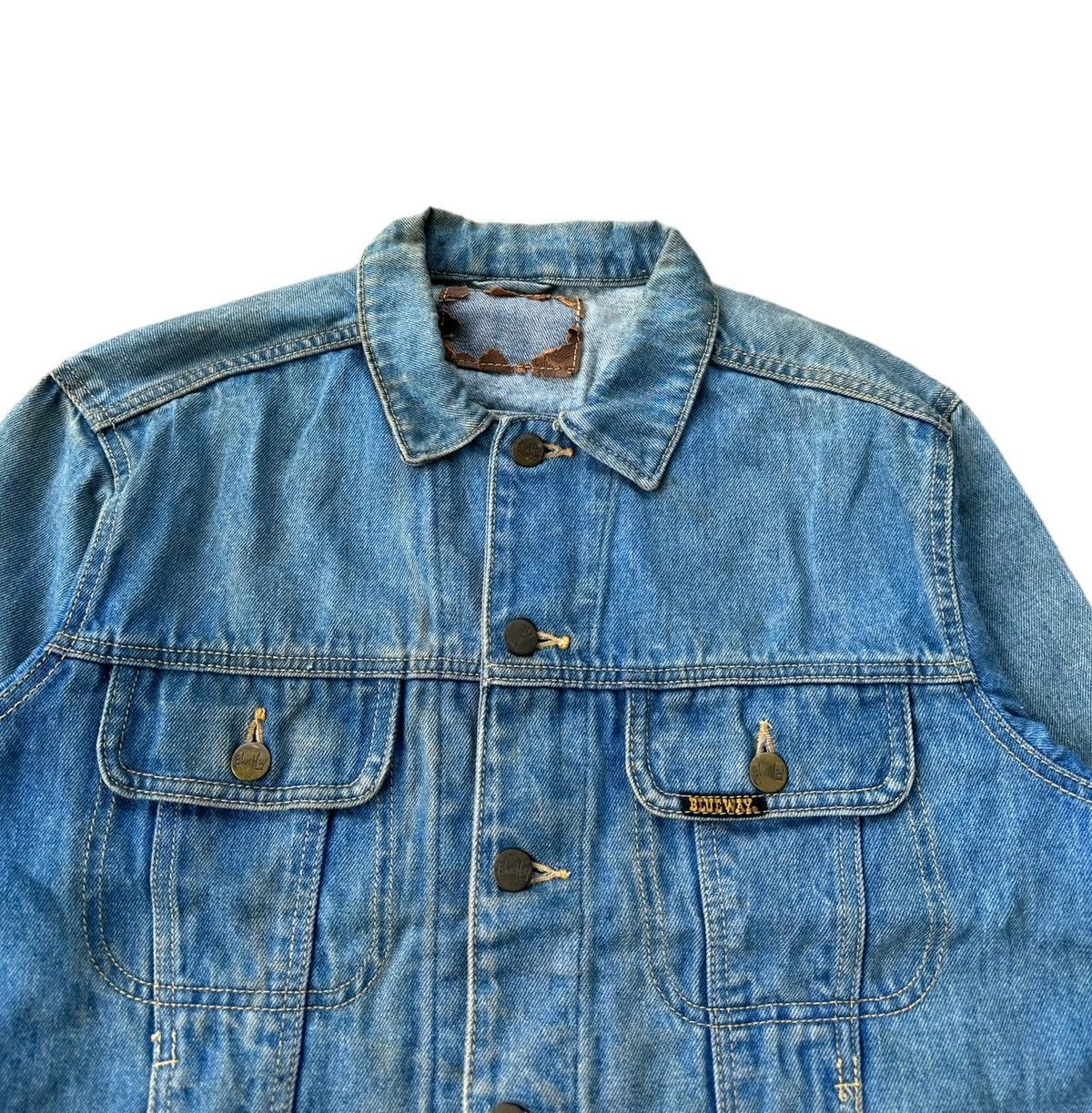 Vintage ‼️Rare‼️ Vintage 70s Blue way trucker blue denim jacket Size US S / EU 44-46 / 1 - 4 Thumbnail
