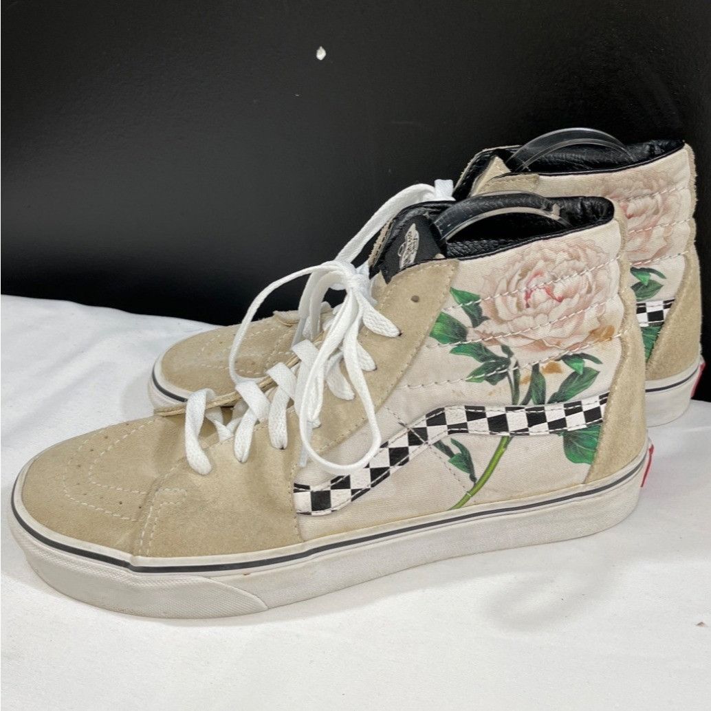 Vans Van's Women's Beige Rose Design Shoes/Sneakers Size 9.5 SKU Size US 9.5 / IT 39.5 - 4 Thumbnail