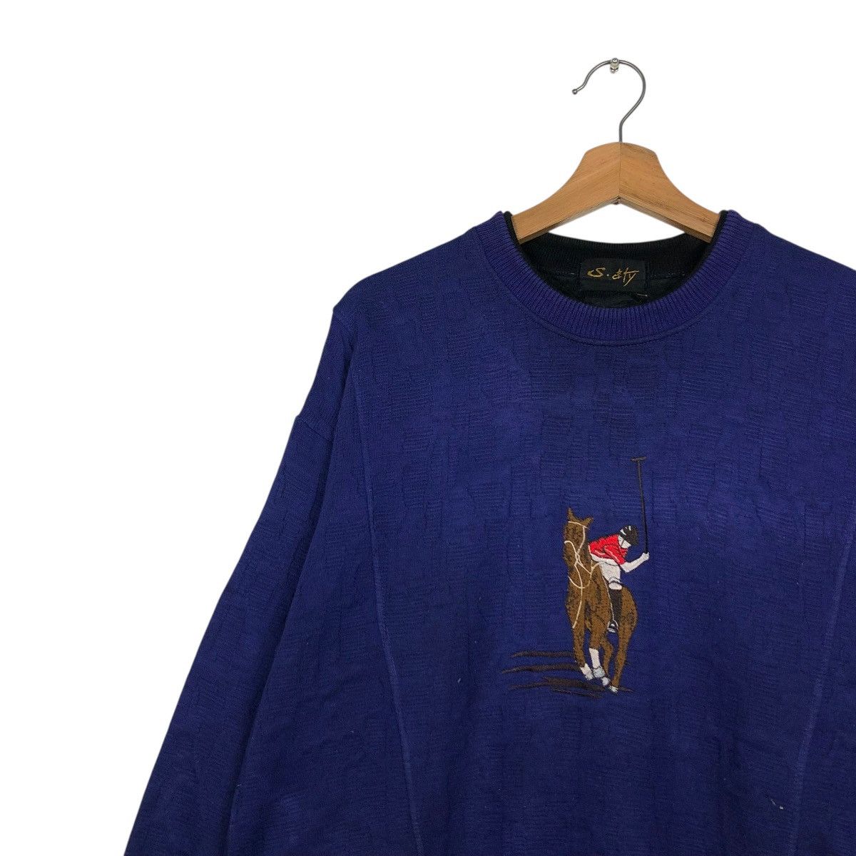 Japanese Brand 🔥VINTAGE SWEATSHIRT POLO PLAYER DESIGN BIG LOGO Size US M / EU 48-50 / 2 - 9 Thumbnail