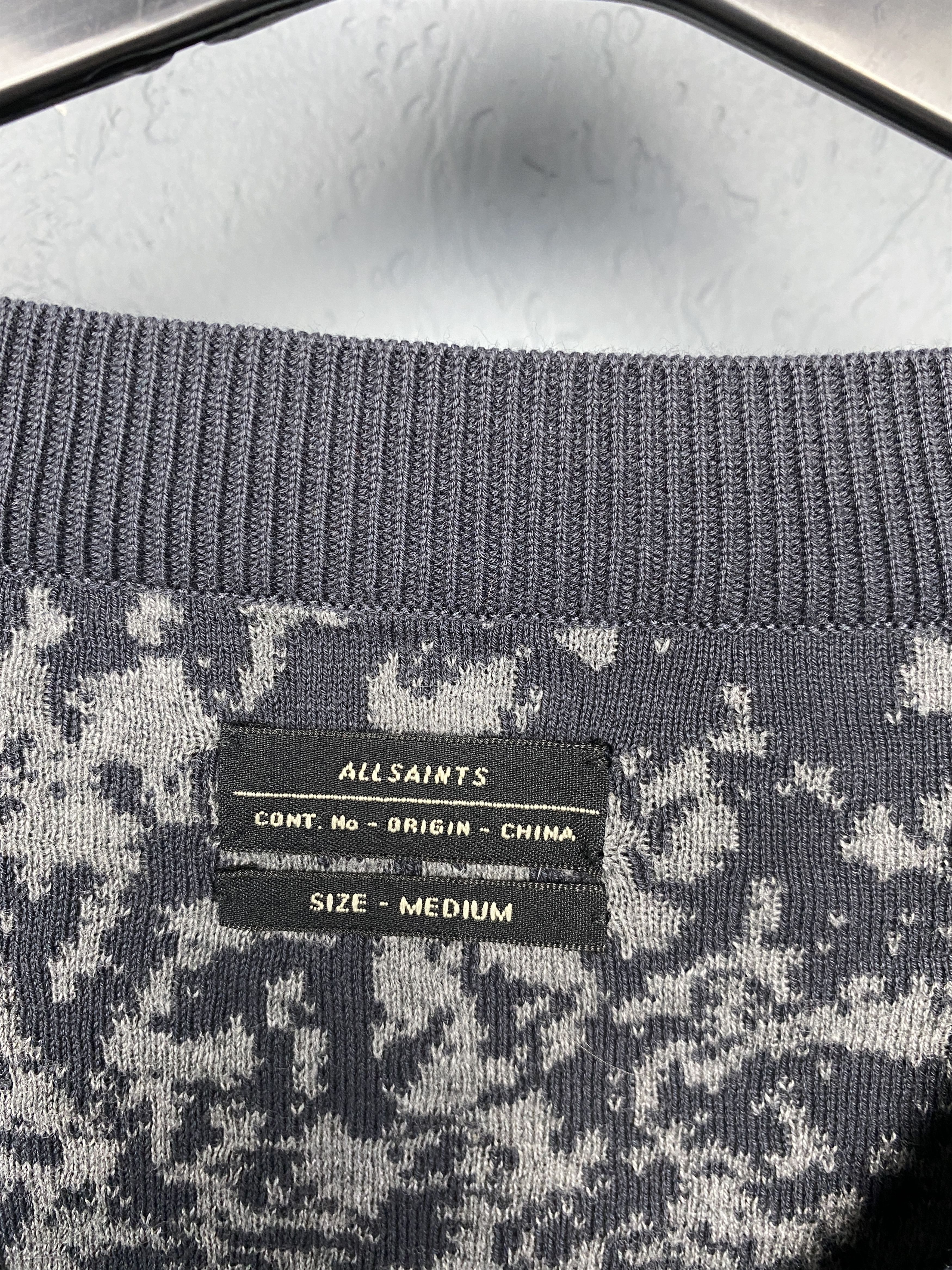 Allsaints × Vintage Allsaints Vintage Mens Knit Cardigan Sweater Size US M / EU 48-50 / 2 - 3 Thumbnail