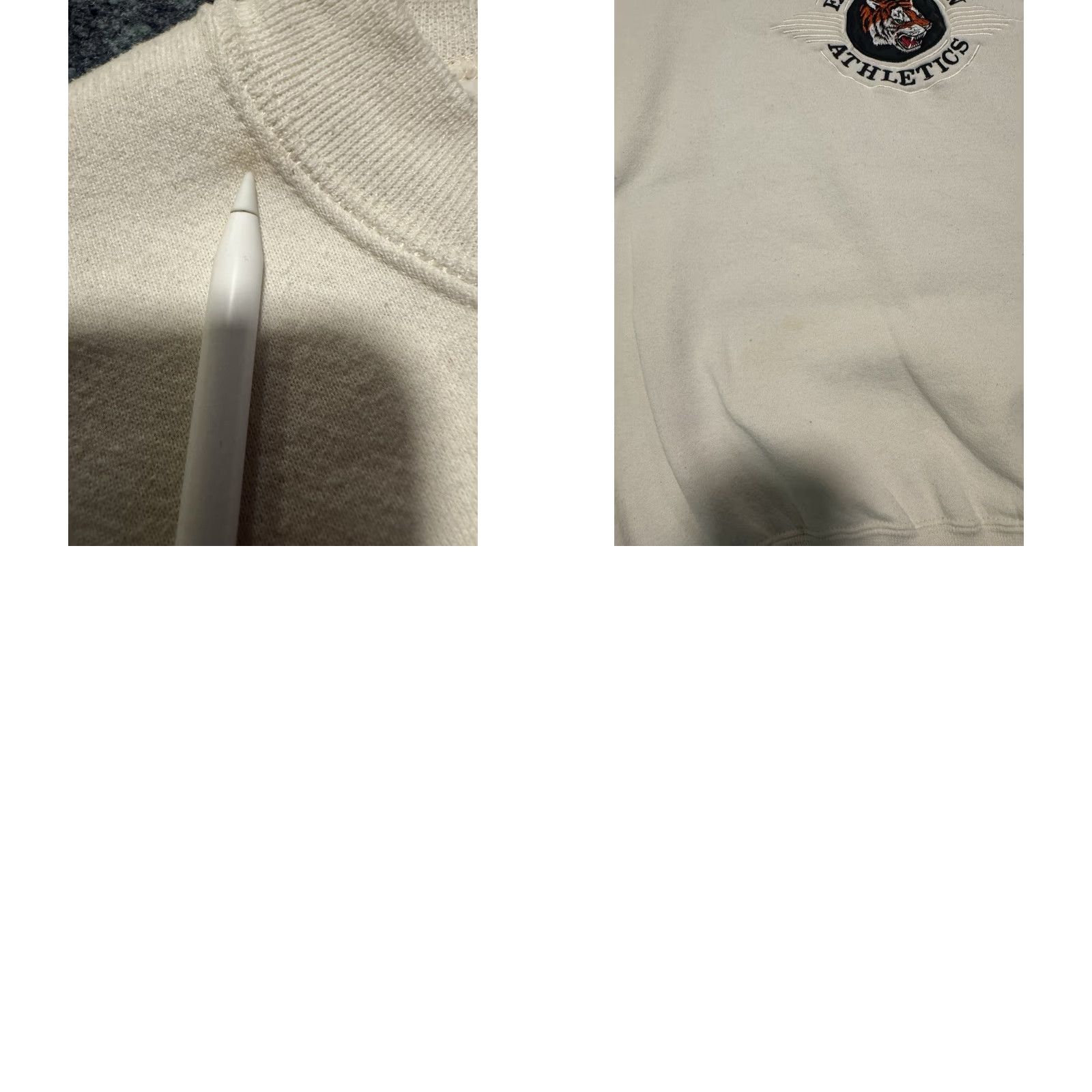 Jerzees VINTAGE Jerzees Farmington High-school Tigers Logo Sweatshirt XL White USA UNISEX Adults, Sweatshirt, Logo, Vintage, 90s? Size US XL / EU 56 / 4 - 11 Thumbnail