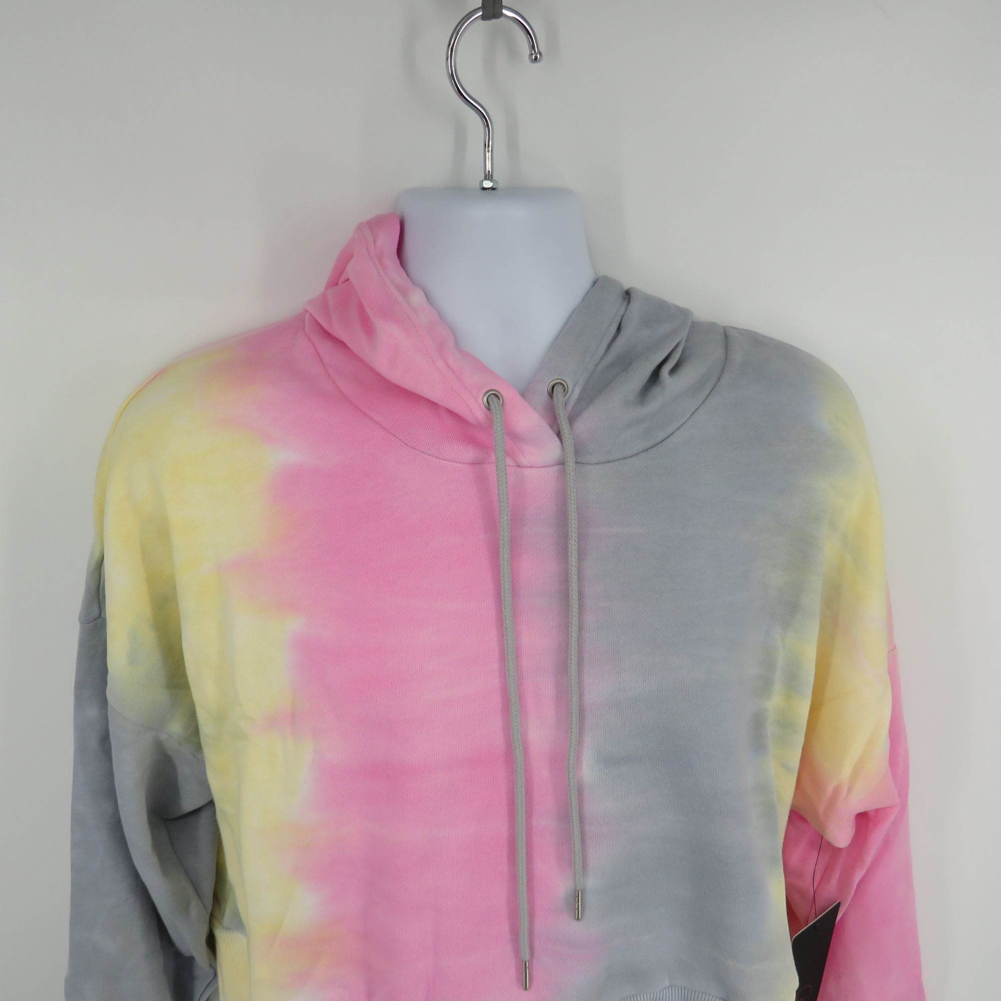 Other 90 Degree Tie-Dye Pullover Hoodie XL Yellow Pink Grey NWT $6 Size XL / US 12-14 / IT 48-50 - 3 Thumbnail