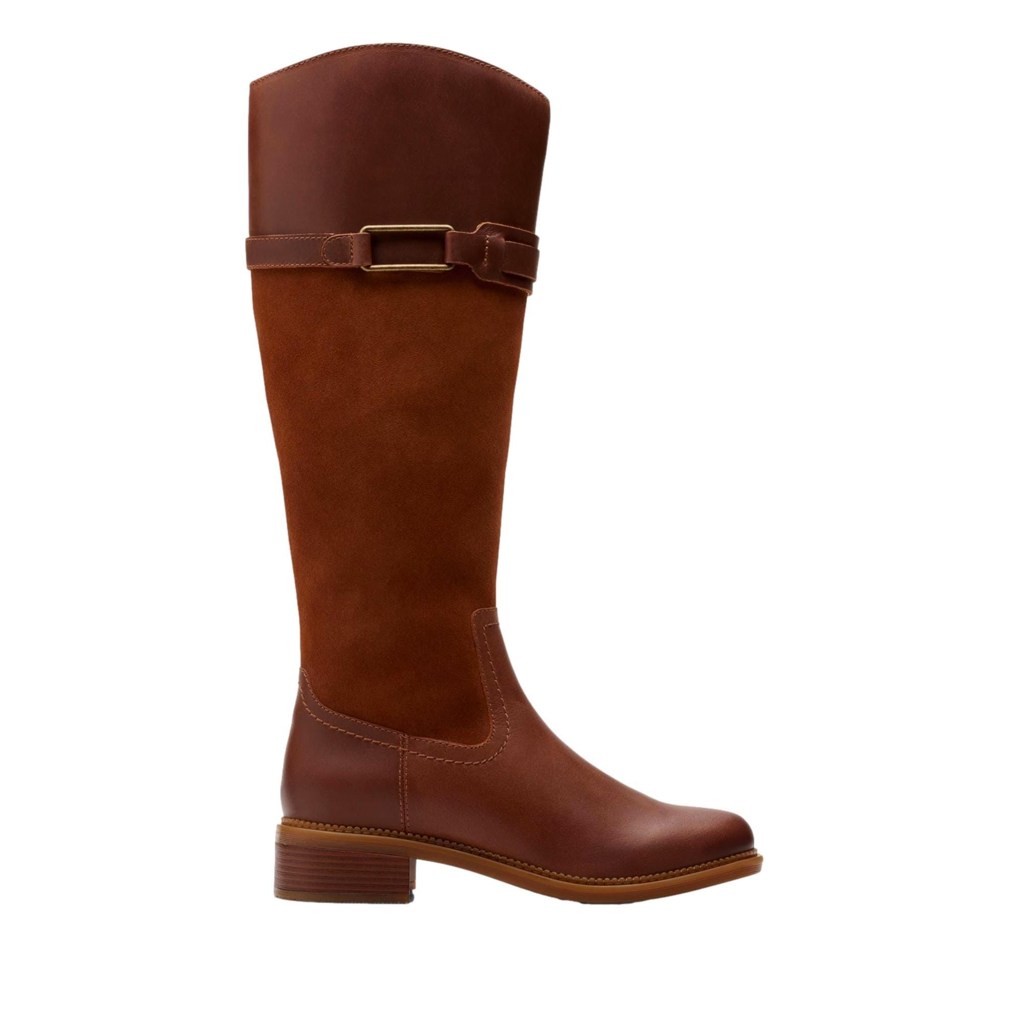 Clarks Maye Carly Knee High Boot Tan 26179645 Size US 9.5 / IT 39.5 - 1 Thumbnail