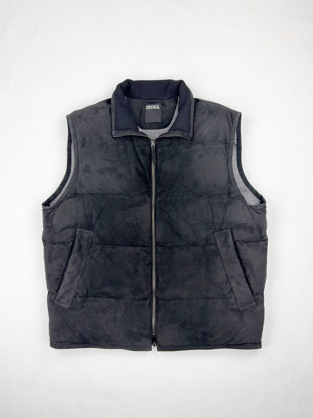 Ermenegildo Zegna Zegna Suede Puffer Vest Size US L / EU 52-54 / 3 - 1 Thumbnail