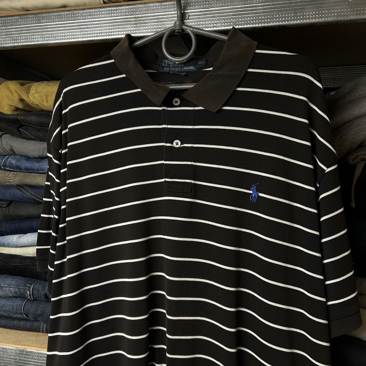 Polo Ralph Lauren Vintage Polo Ralph Lauren Small Pony y2k opium polo size XL Size US XL / EU 56 / 4 - 2 Thumbnail