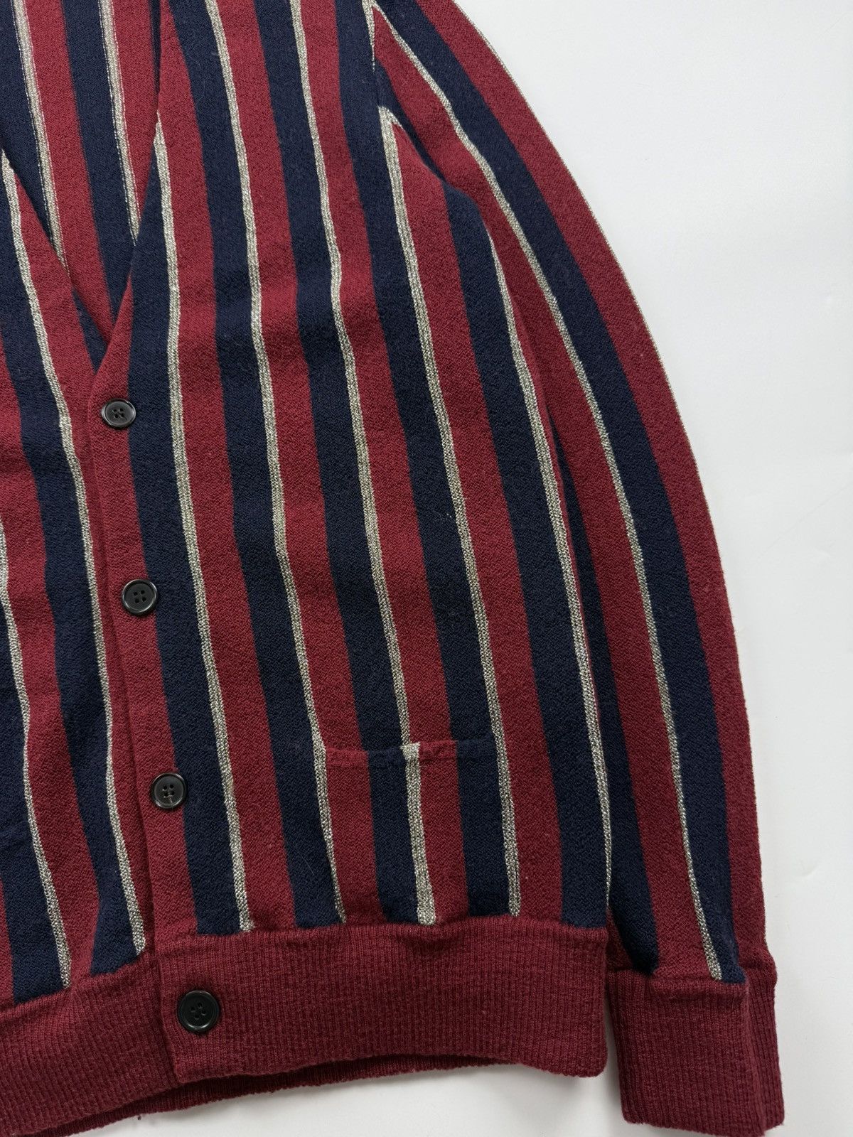 Saint Laurent Paris Saint Laurent x Hedi Slimane Pinstripe Wool Cardigan Size US L / EU 52-54 / 3 - 4 Thumbnail
