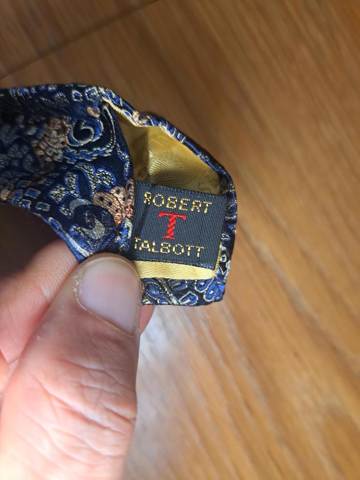 Robert Talbott Robert Talbott Best of Class Tie Mens Paisley Blue Gold Silk Size ONE SIZE - 2 Thumbnail