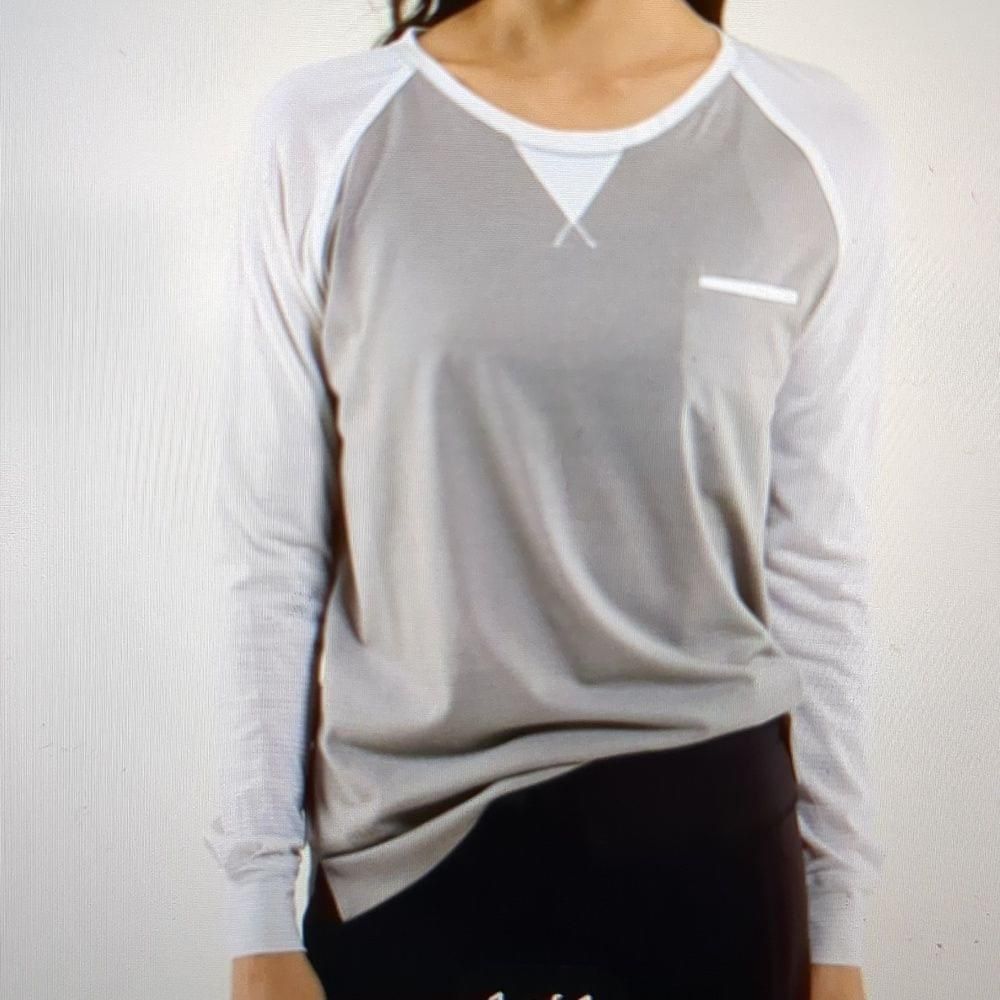 Lululemon Lululemon gray white weightless crew size 10? Size M / US 6-8 / IT 42-44 - 2 Thumbnail