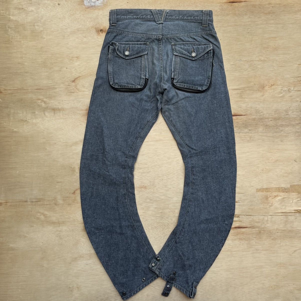 PPFM PPFM DENIM WASHED 3D ZIP POCKET SPIRAL JAPANESE BRAND Size US 32 / EU 48 - 8 Thumbnail