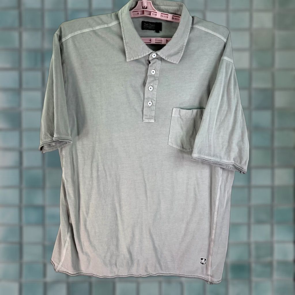 Nat Nast VINTAGE Nat Nast Men's Polo Shirt Golf Activewear Casual Travel Size Large Gray Size US L / EU 52-54 / 3 - 1 Thumbnail