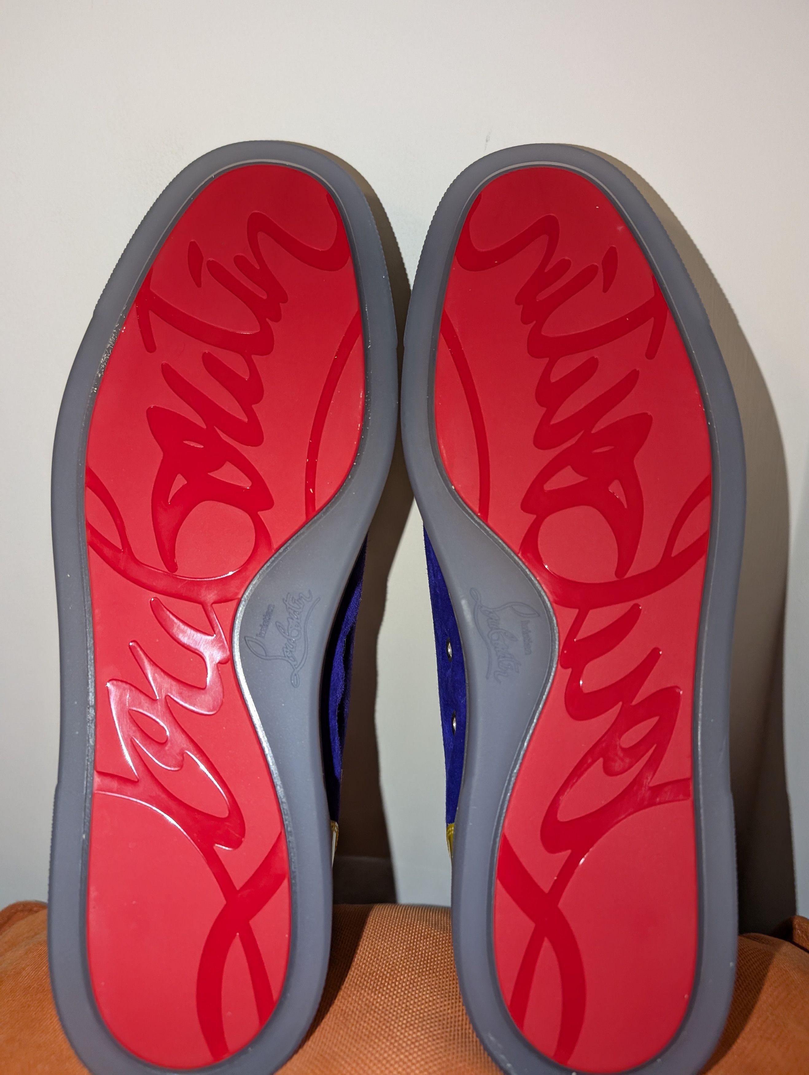 Christian Louboutin Christian Louboutin Suede/Sequins High Top Sneakers Size US 9.5 / EU 42-43 - 11 Thumbnail