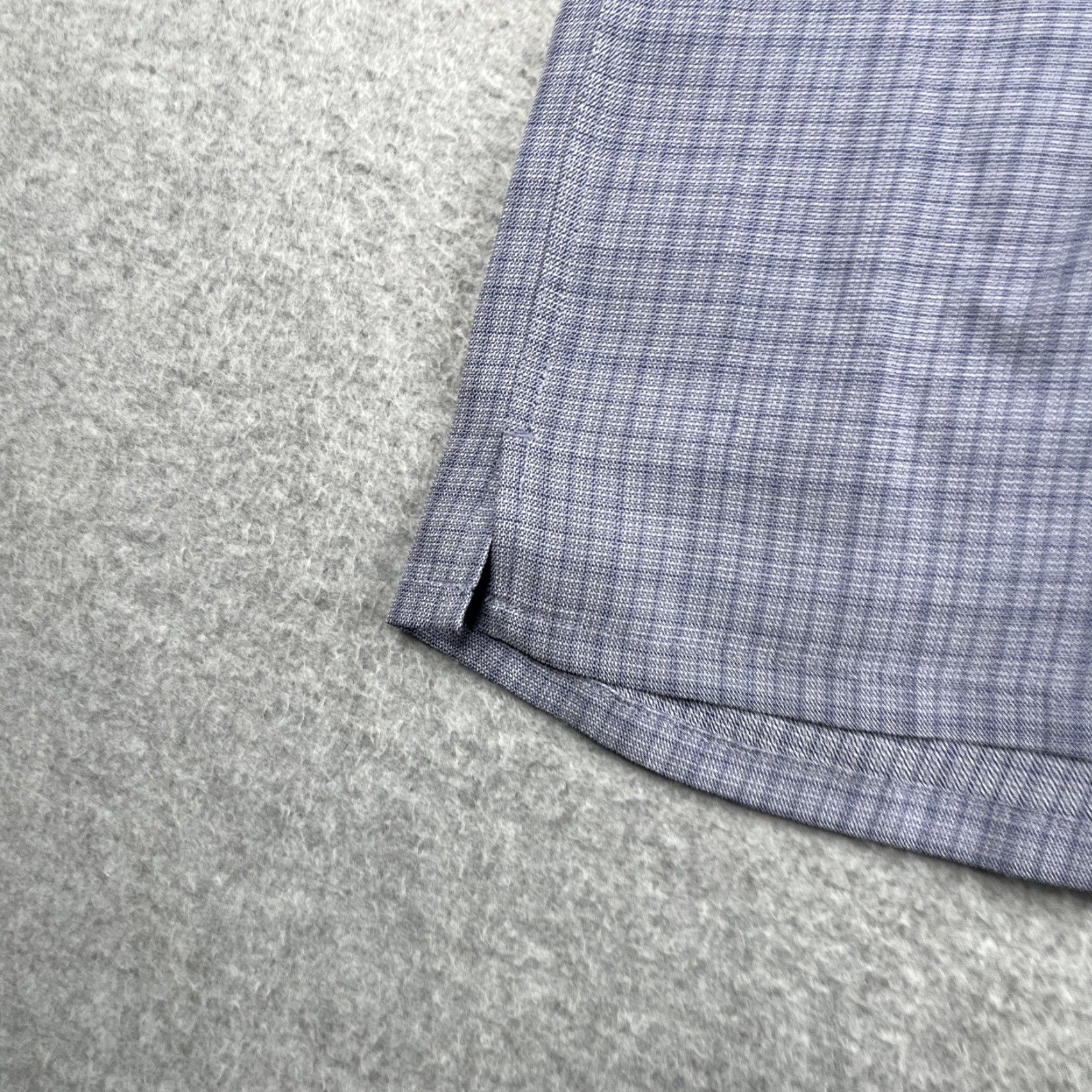 BUGATCHI BUGATCHI UOMO Shirt Blue Check Pocket Casual Button Up Short Sleeve Mens L Size US L / EU 52-54 / 3 - 2 Thumbnail