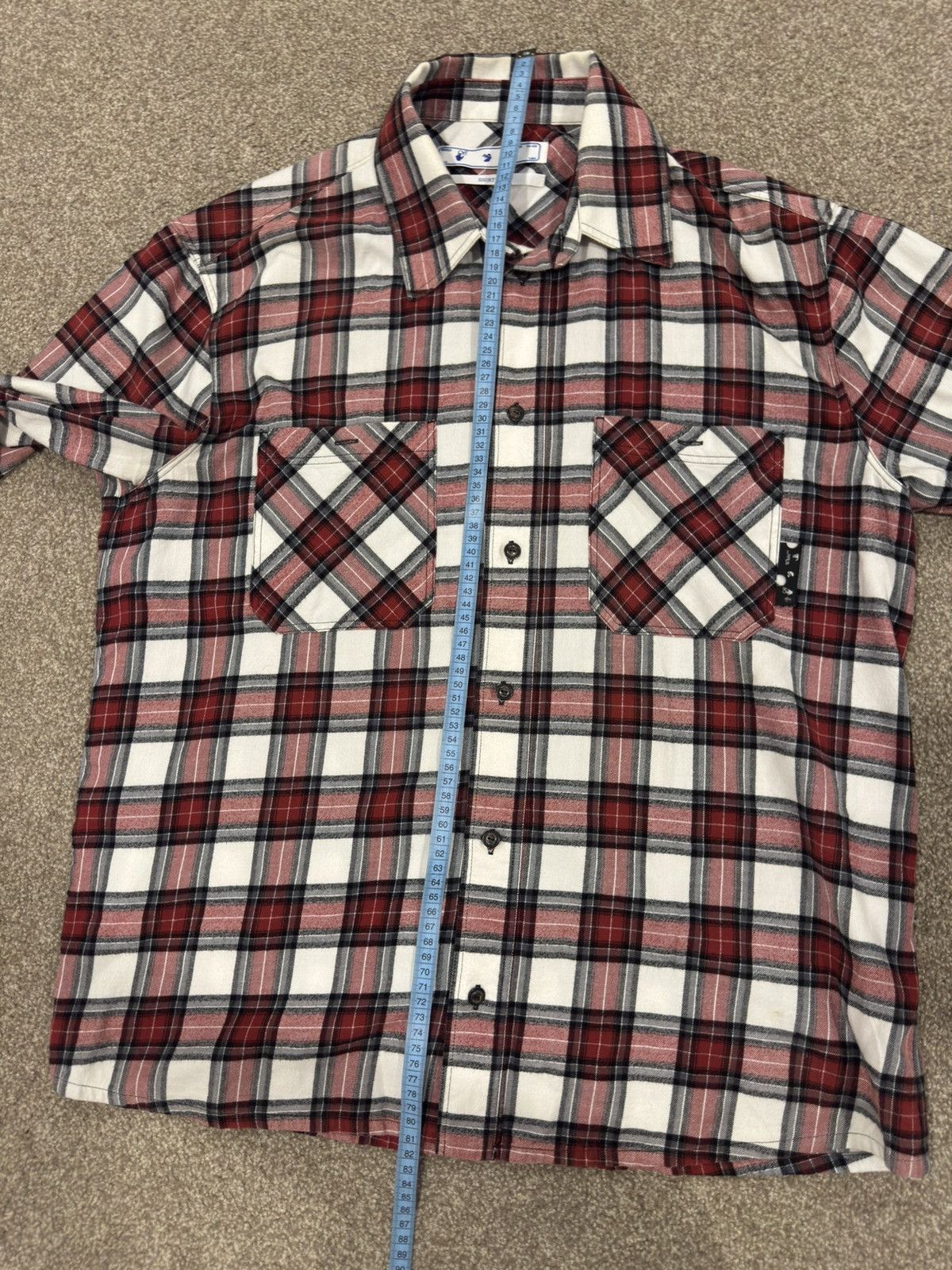 Off-White OFF-WHITE ALLOVER CHECK FLANNEL ARROW SHIRT Size US XL / EU 56 / 4 - 17 Thumbnail