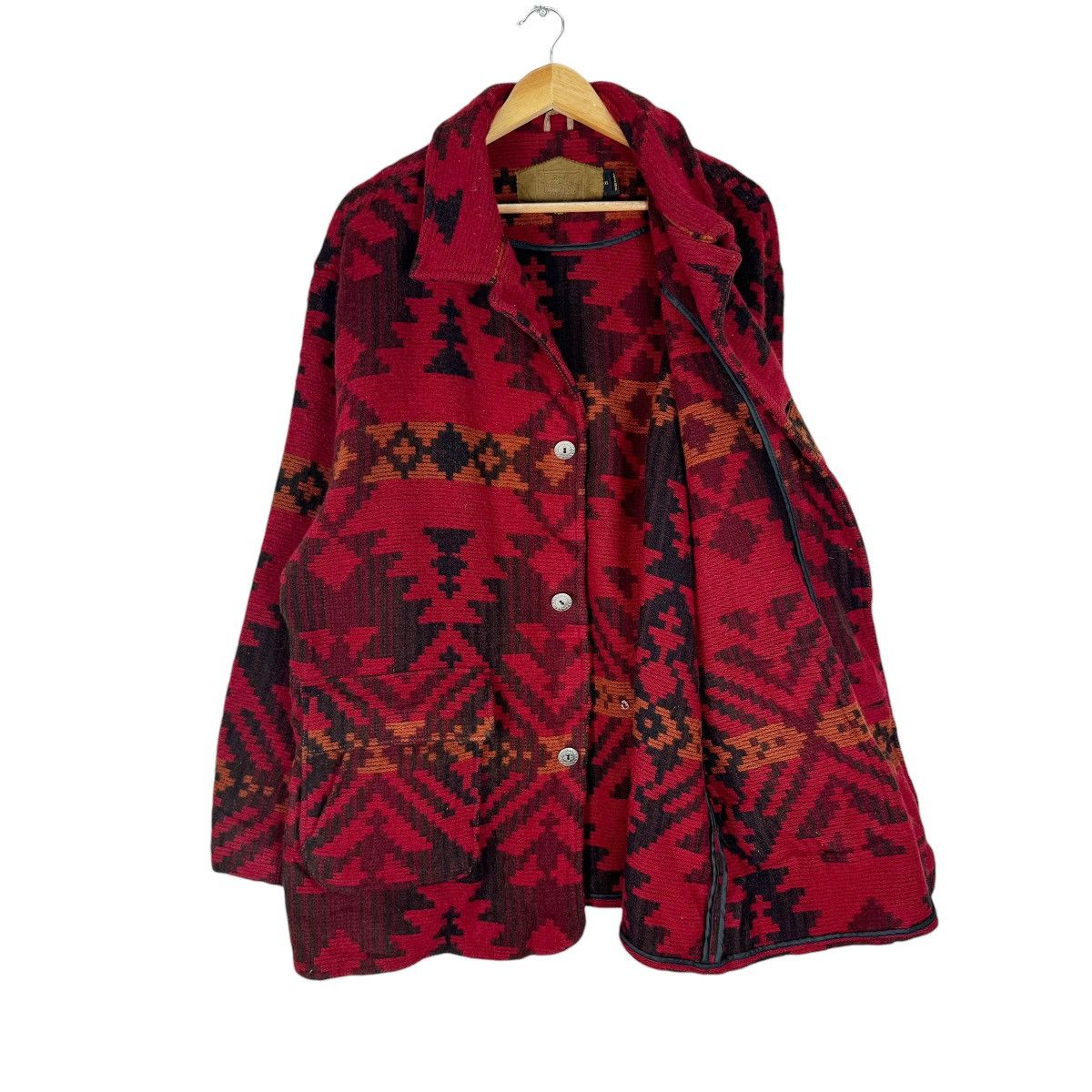 Native × Woolrich Woolen Mills 🌟WOOLRICH NATIVE AZTEC BUTTON WOOL JACKET Size US XL / EU 56 / 4 - 7 Thumbnail