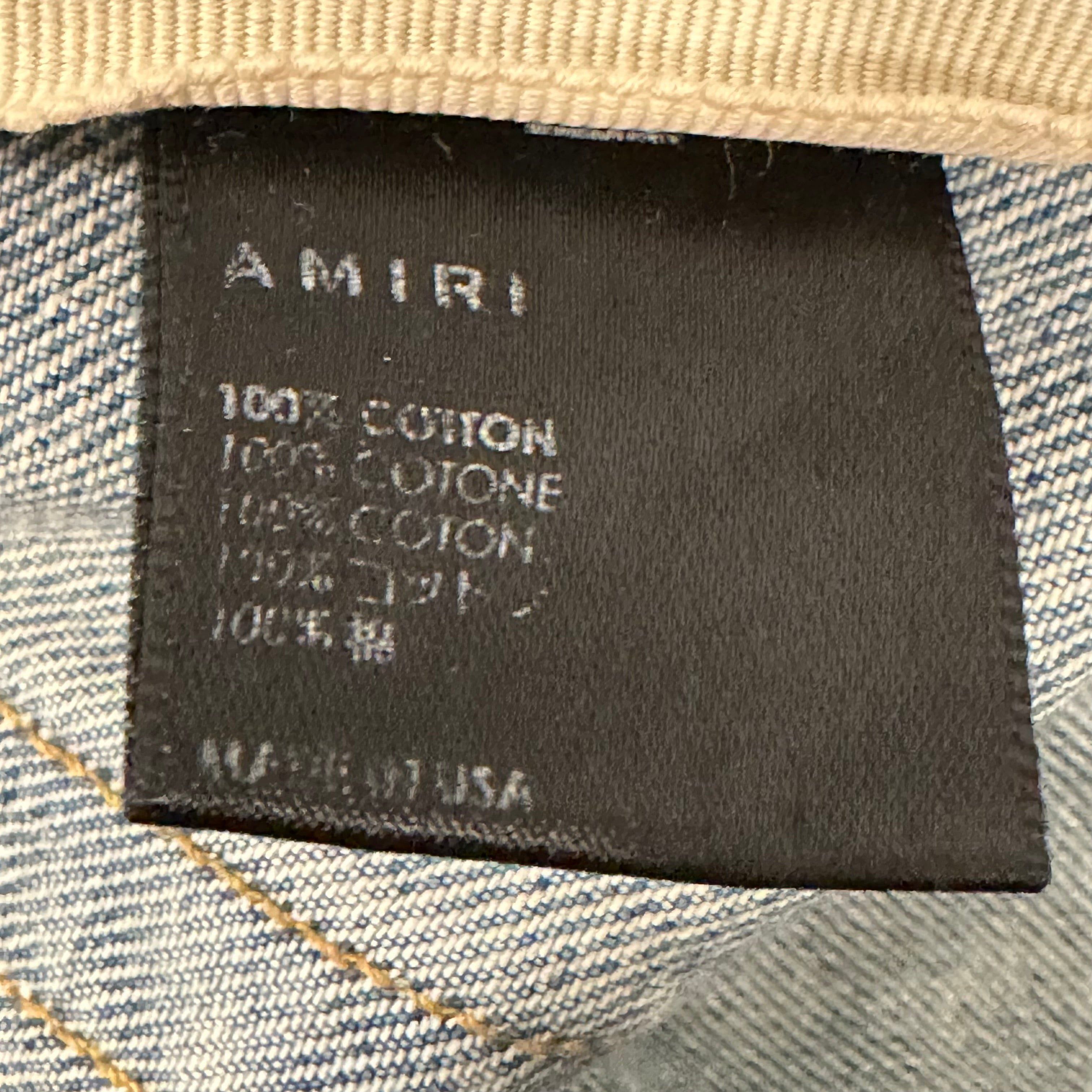 Amiri Amiri Knee Rip Shotgun Baggy Blue Denim Jeans Sz 32 Size US 32 / EU 48 - 6 Thumbnail
