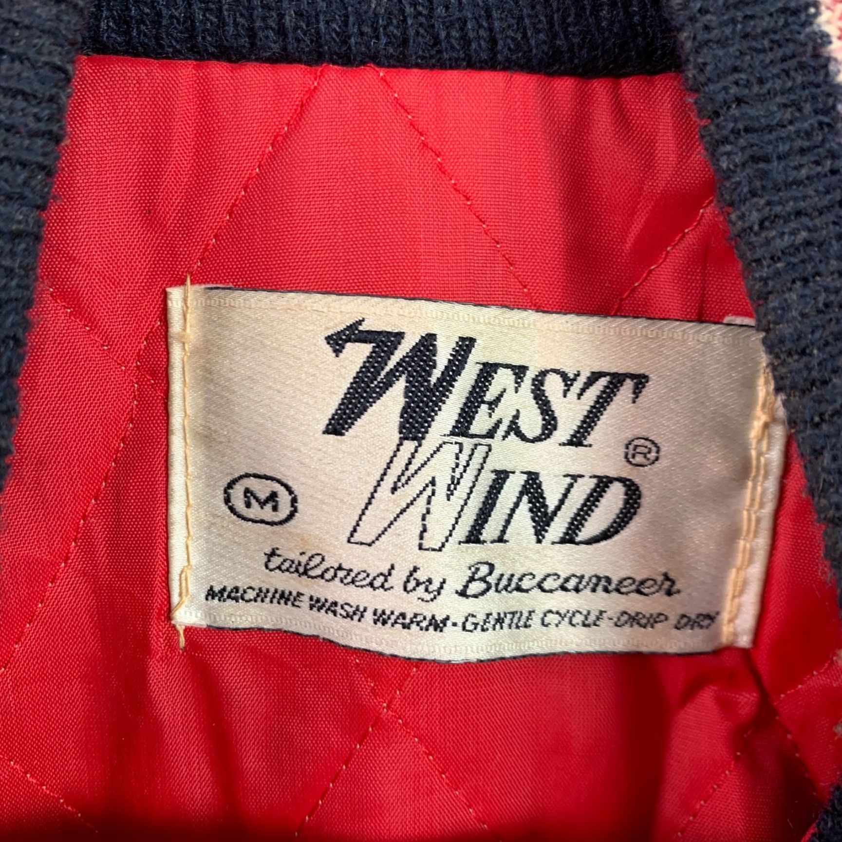 Vintage VINTAGE West Wind Bomber Jacket Mens M Nylon Blue Satin Lining Pocket 46 Chest 25.5 Length 26 Sleeve 20 Shoulder 26" Buccan e er Size US M / EU 48-50 / 2 - 4 Thumbnail
