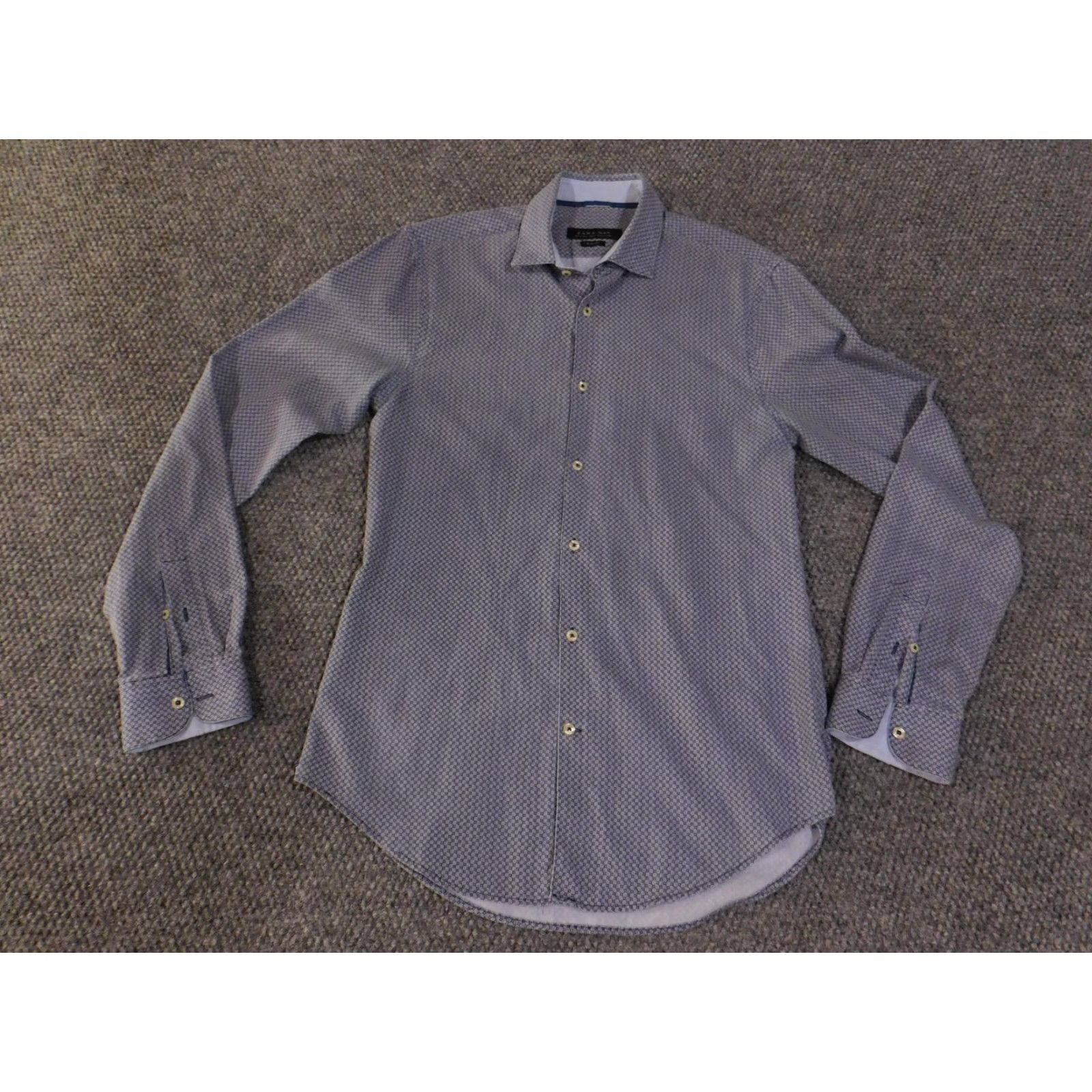 Zara Zara Man Shirt Mens Medium Slim Fit Patterned Button Down Long Sleeve Modern Size US M / EU 48-50 / 2 - 2 Thumbnail