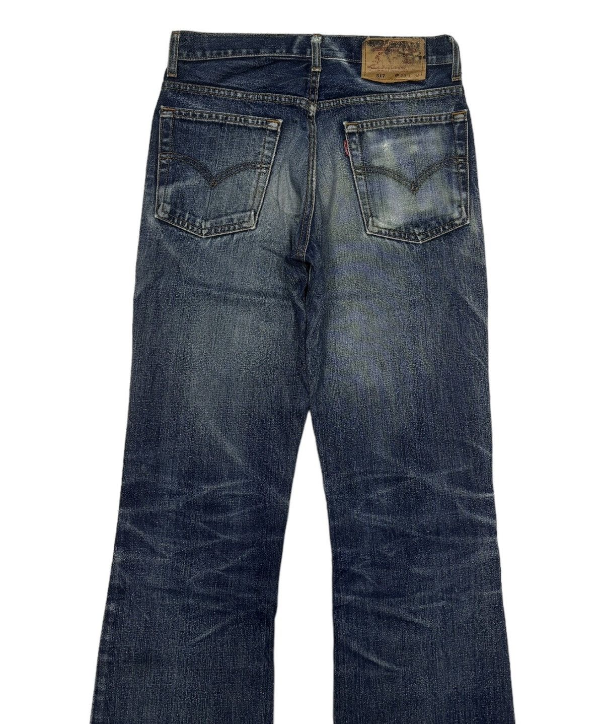 Levi's VINTAGE LEVIS 517 FLARE BOOTCUT DISTRESSED DENIM JEANS Size US 29 - 8 Thumbnail