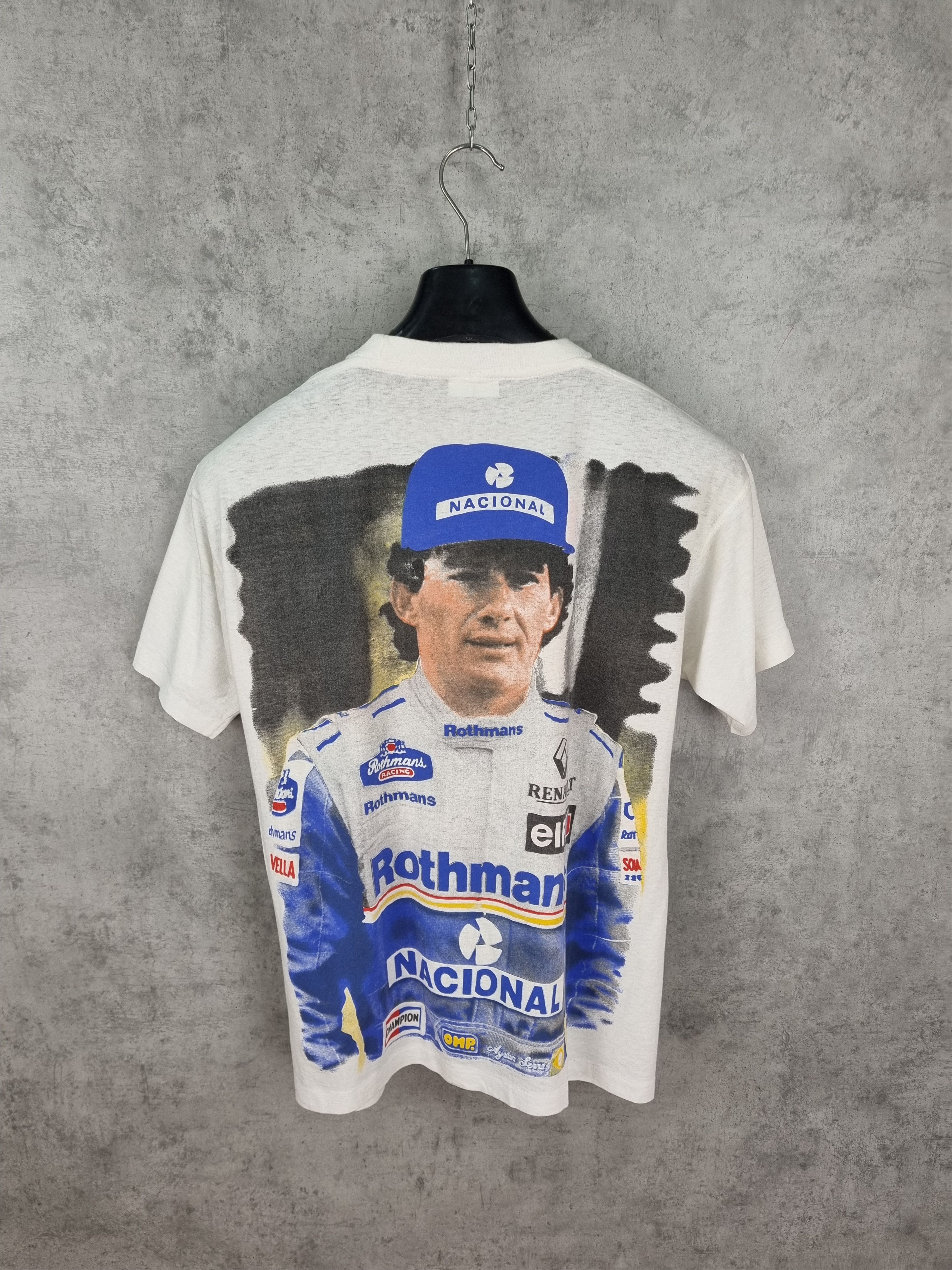 Vintage Single Stitch Ayrton Senna Rothmans Racing Tee Shirt Size US L / EU 52-54 / 3 - 2 Thumbnail