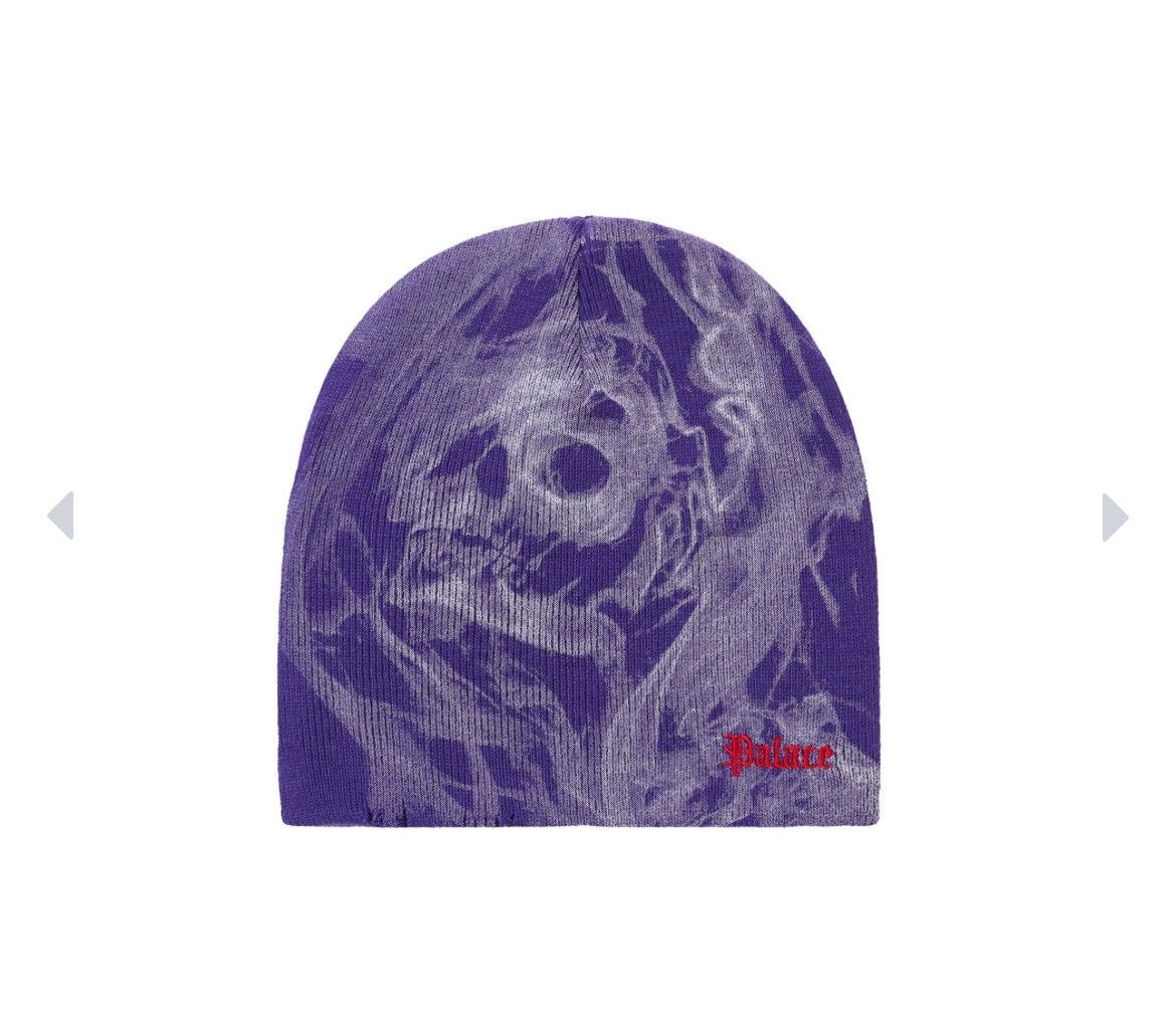 Palace Palace Smoked Nein Cuff Beanie Purple Size ONE SIZE - 4 Thumbnail