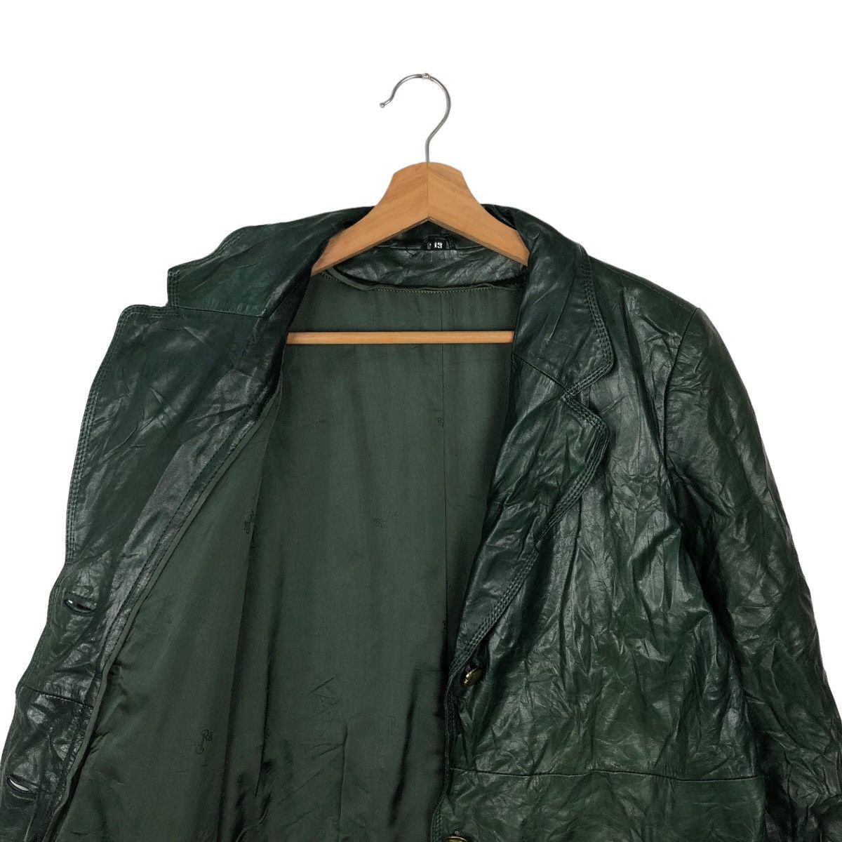 Japanese Brand VINTAGE LONG JACKET GENUINE LEATHER RA INSPIRE RICK OWENS Size M / US 6-8 / IT 42-44 - 9 Thumbnail