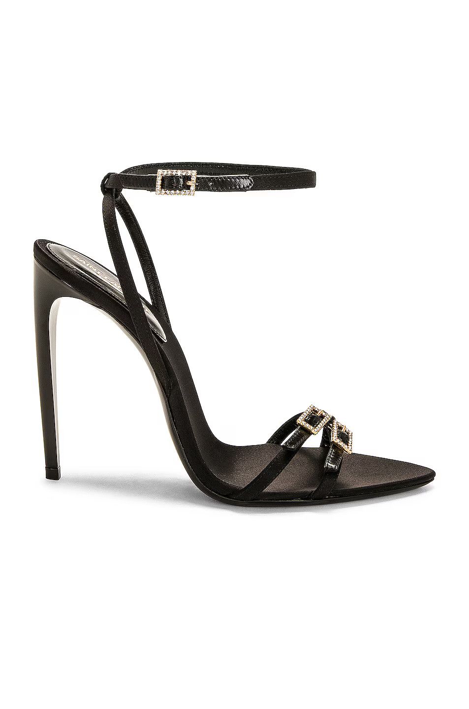Saint Laurent Paris o1bcso1str1124 Cassie Sandals in Black Size US 11 / IT 41 - 1 Thumbnail