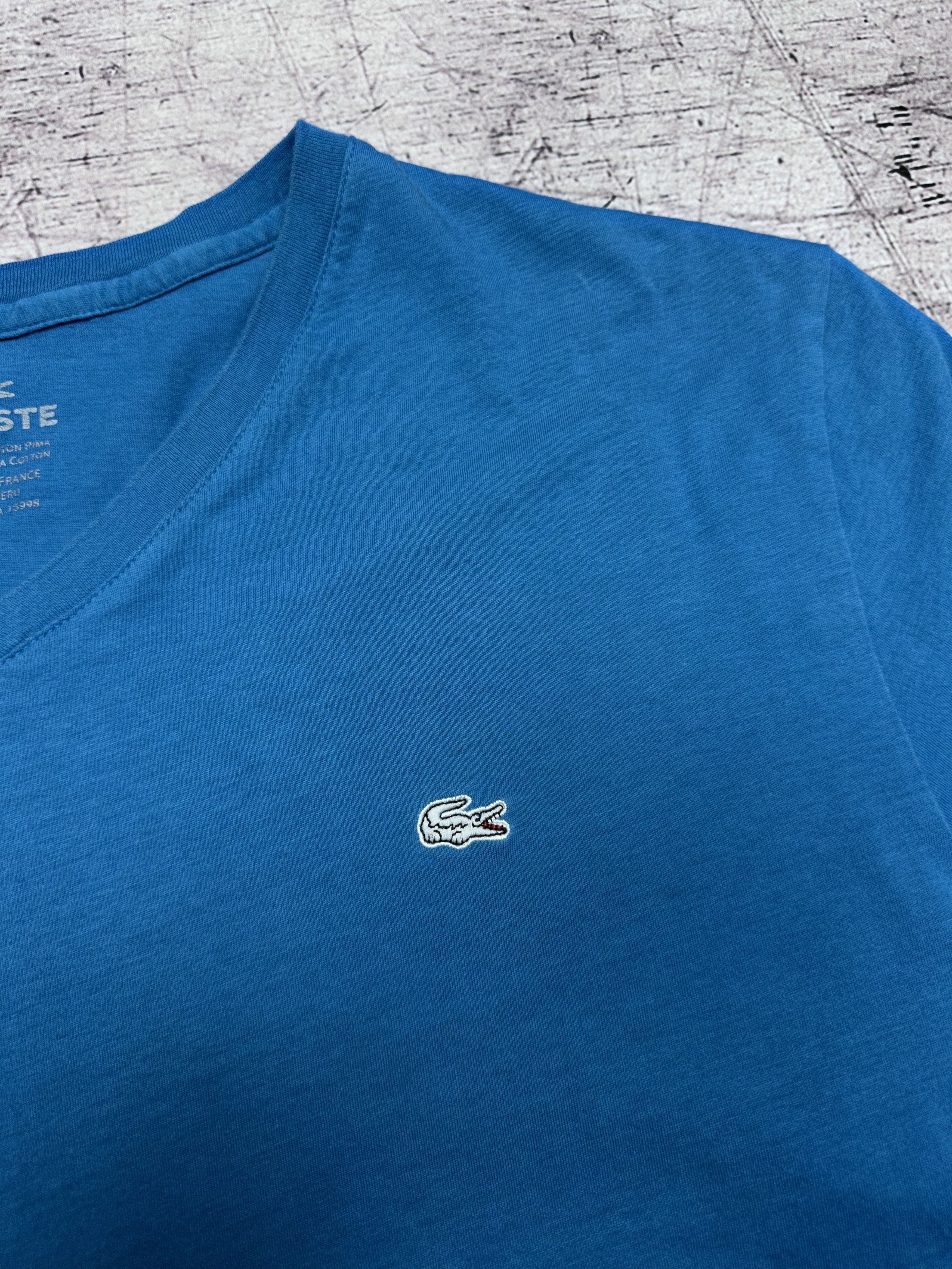 Lacoste Lacoste Mens V-Neck T-Shirt Size US L / EU 52-54 / 3 - 3 Thumbnail