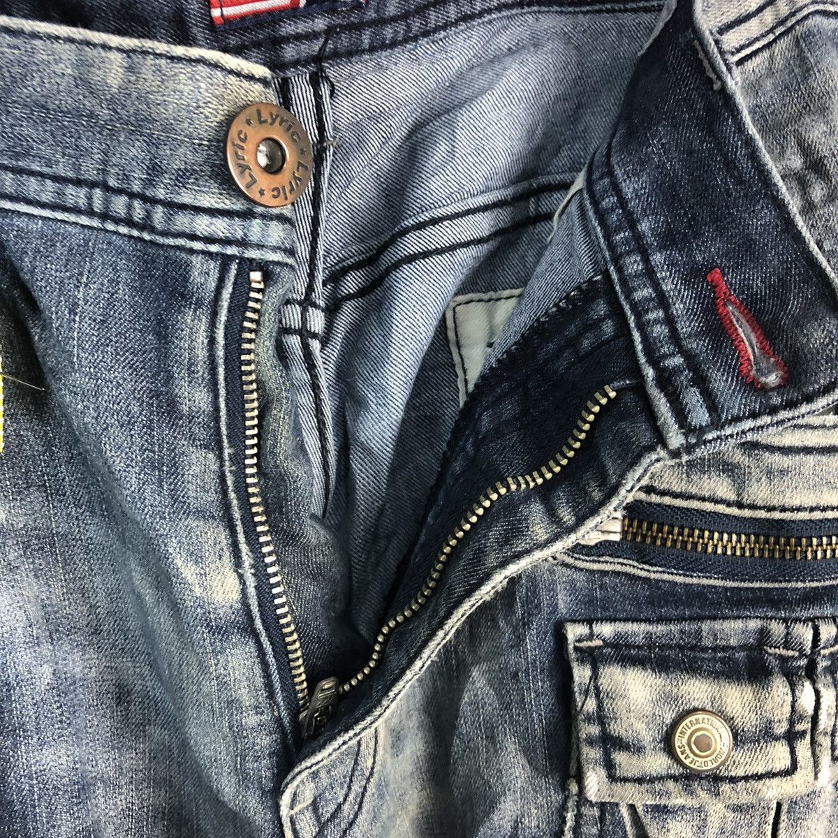 Japanese Brand DL Lyric utility Black Multipocket Denim Pants #A2070 Size US 33 - 13 Thumbnail