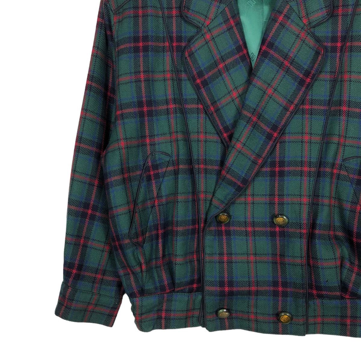 Japanese Brand 🔥Double Breast Wool Bomber Jacket Daks London Tartan Design Size US L / EU 52-54 / 3 - 4 Thumbnail