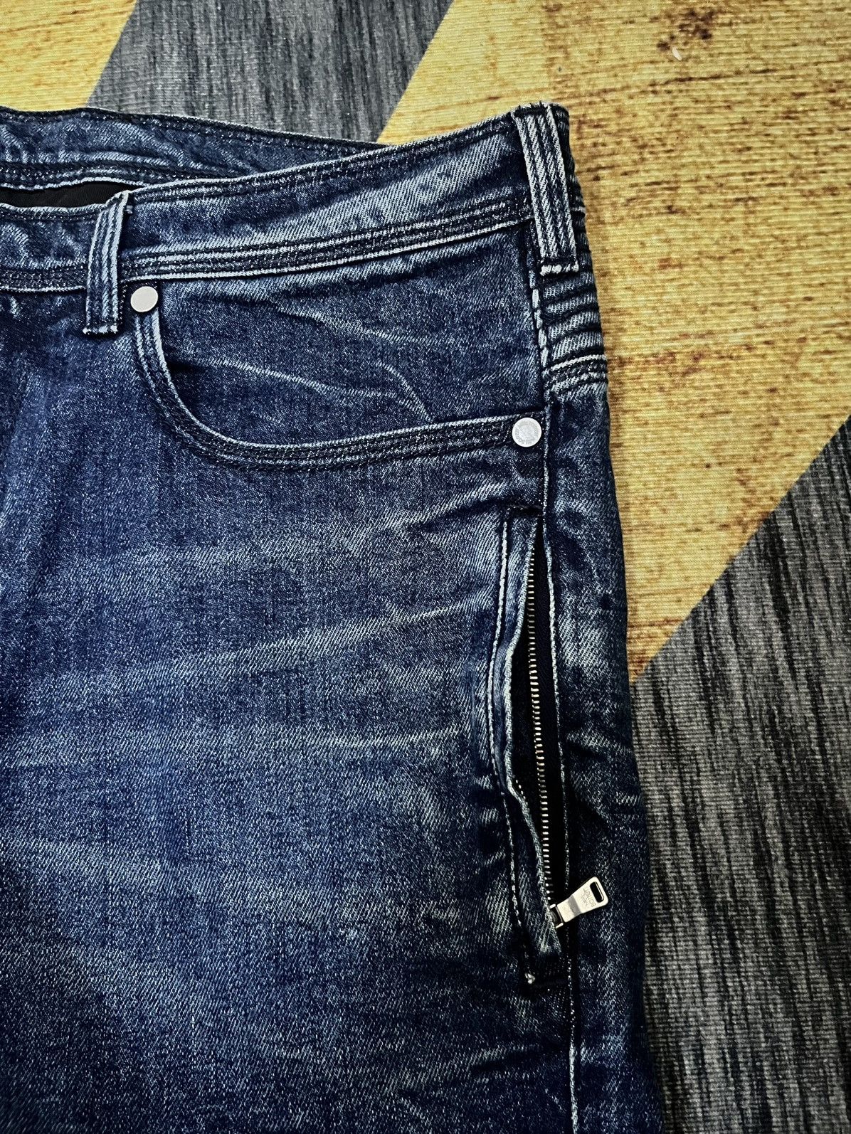 Neil Barrett FW18 neil barret bikers denim regular slim #H2 Size US 32 / EU 48 - 5 Thumbnail