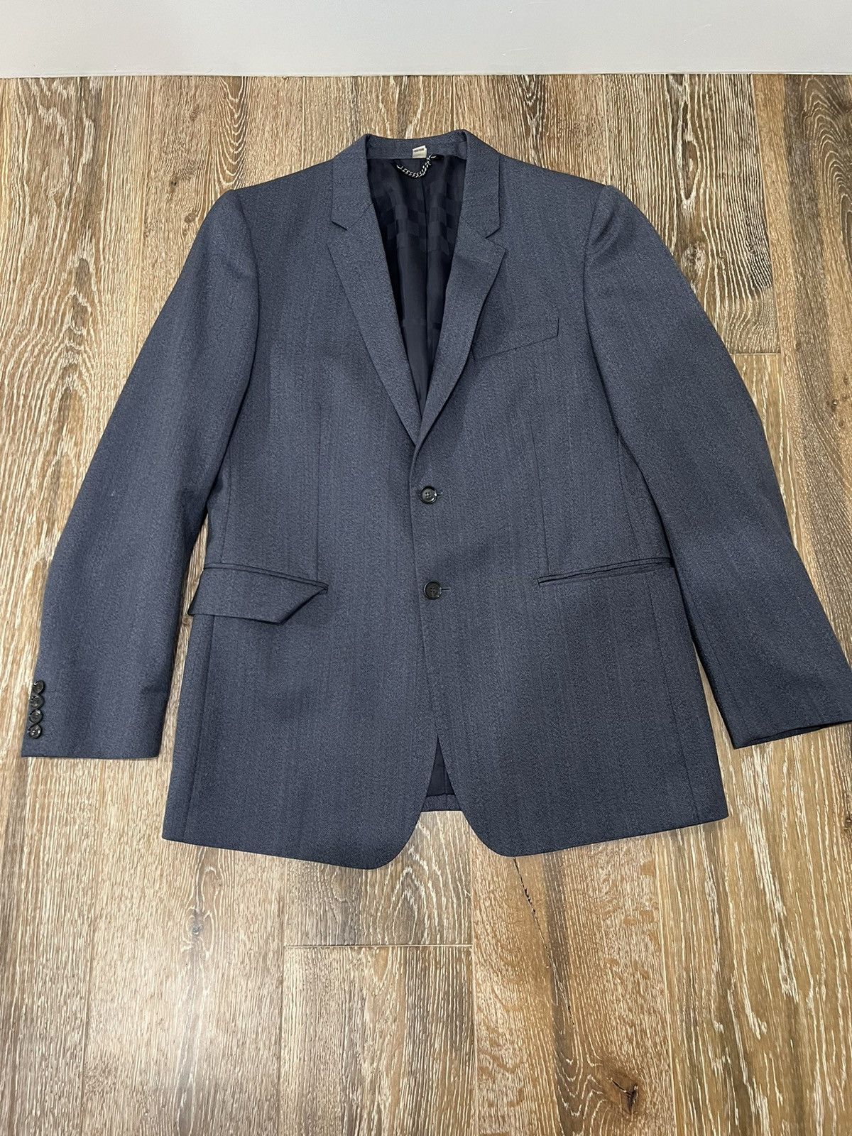image of Burberry London 54R Blazer Suit Jacket in Dark Gray, Men's