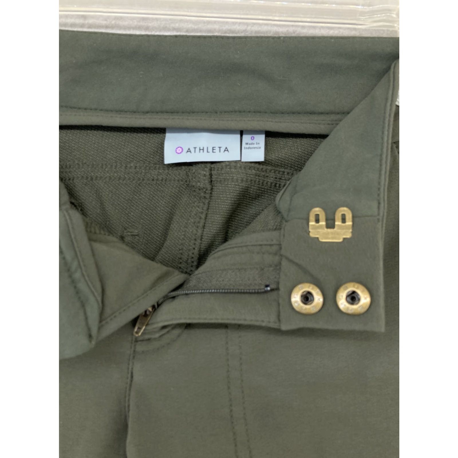 Athleta Athleta Women's Jogger Pants - Green Olive Nylon Spandex, 0, Pockets, Knit, Athletic, Regular | 30in Inseam, Tapered Altered Fit Size 25" / US 0 / IT 36 - 3 Thumbnail