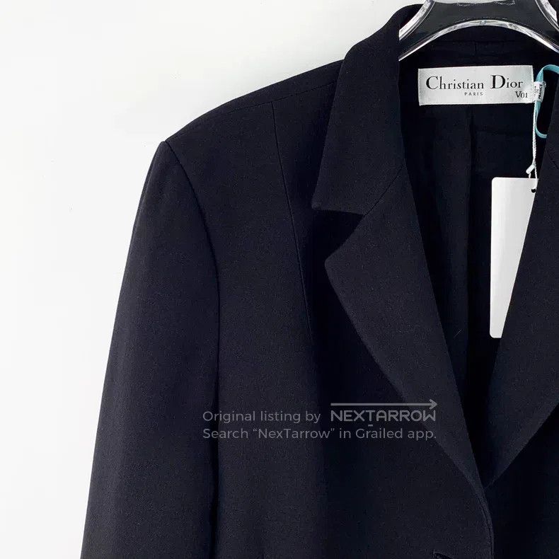 Dior Dior Black wool lapel single-breasted long-sleeved suit ja Size XL / US 12-14 / IT 48-50 - 3 Thumbnail
