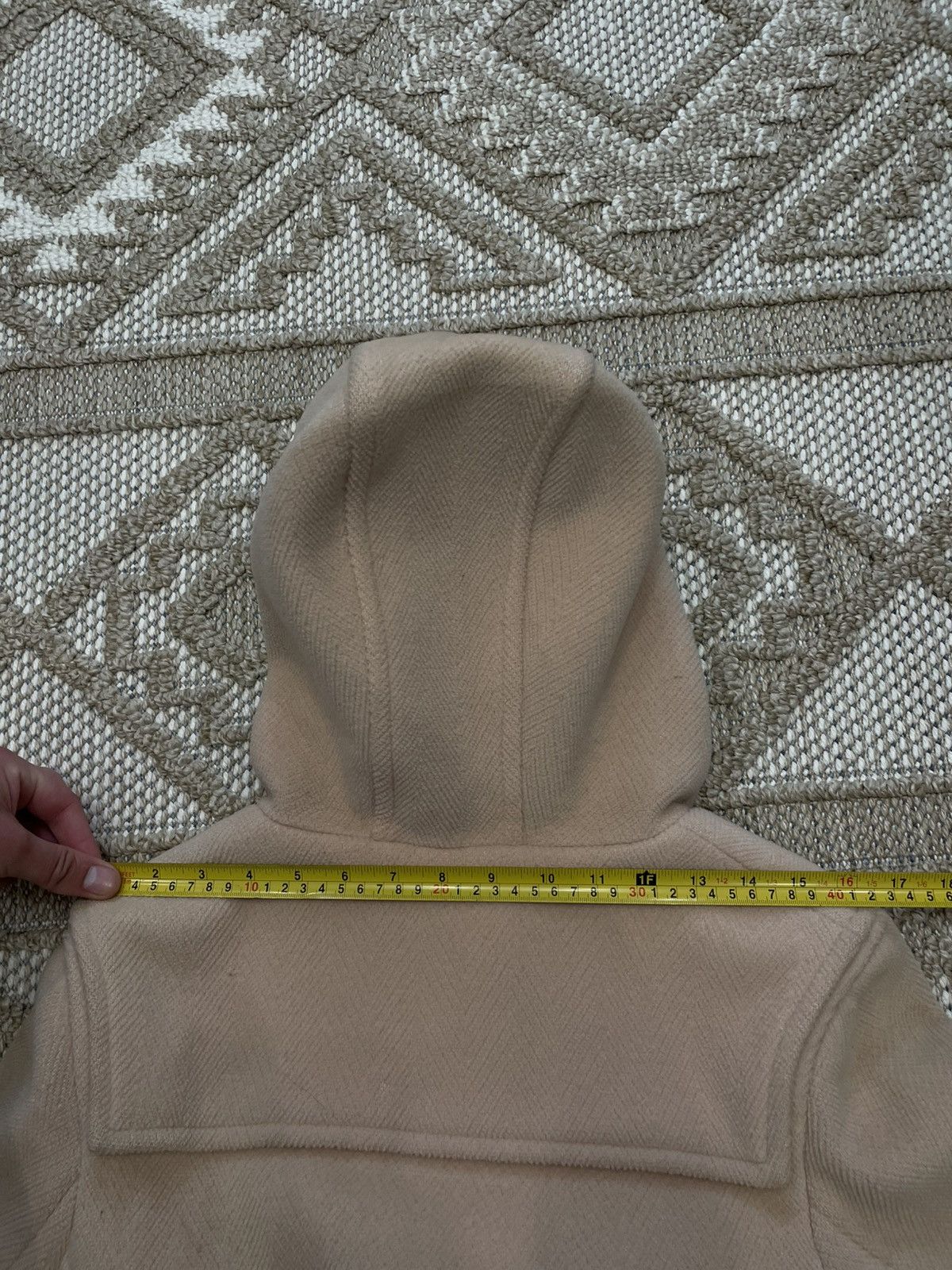 Burberry Women's Burberry Italy Wool Toggle Hooded Coat Flap Pockets Size L / US 10 / IT 46 - 13 Thumbnail