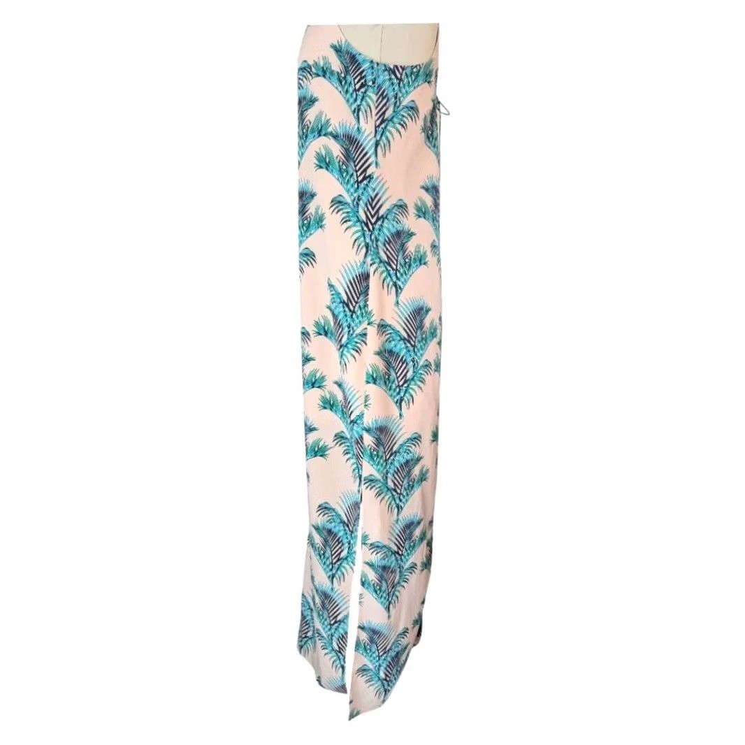 Vintage CeCe Tropical Print Spaghetti Strap Maxi Dress Women's 10P Resortwear EUC Size L / US 10 / IT 46 - 4 Thumbnail