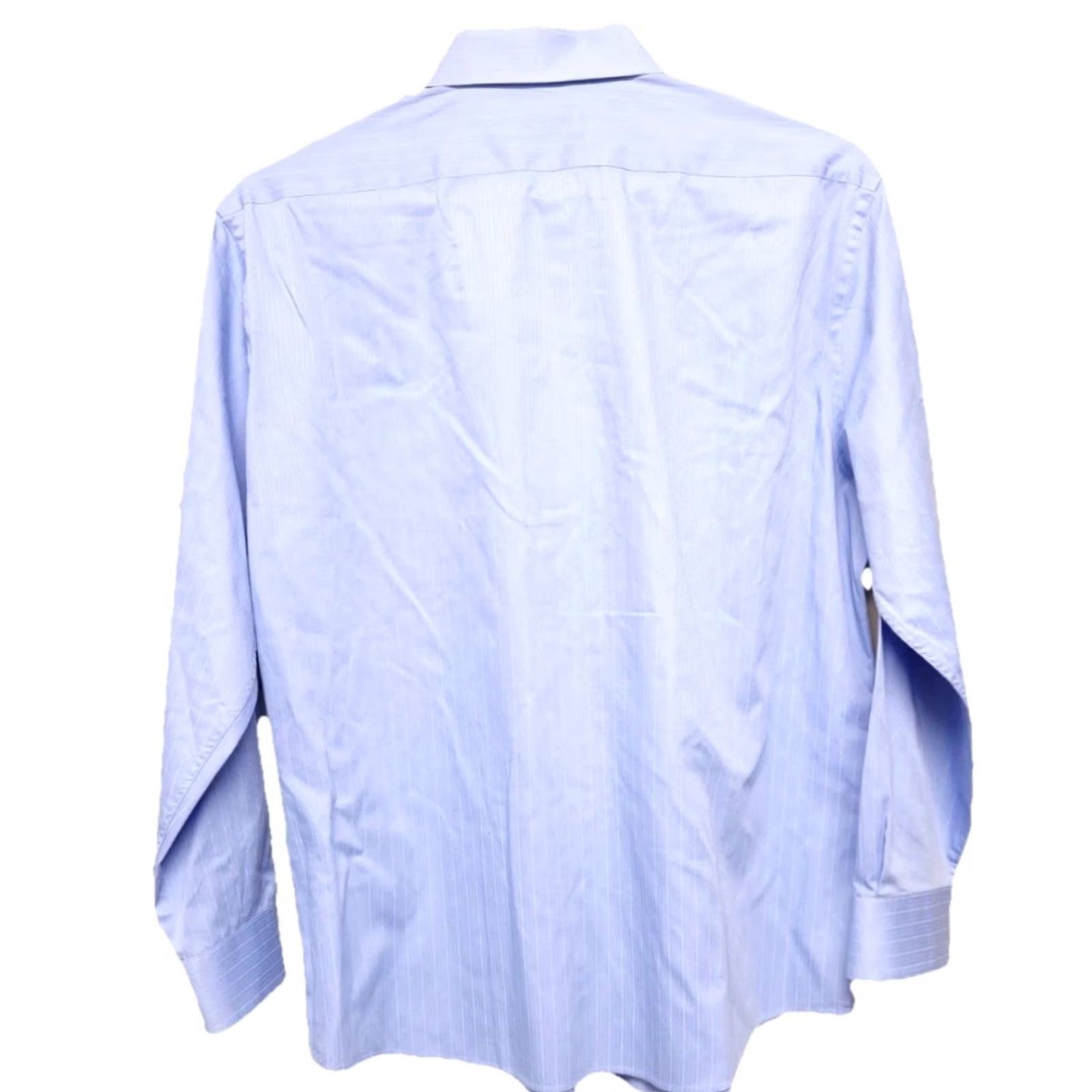 Joseph Abboud Joseph Abboud JOE Dress Shirt Blue Slim Fit Long Sleeve Wrinkle Free Button Collared Solid 100% Cotton Men L Regular Size 42R - 4 Thumbnail