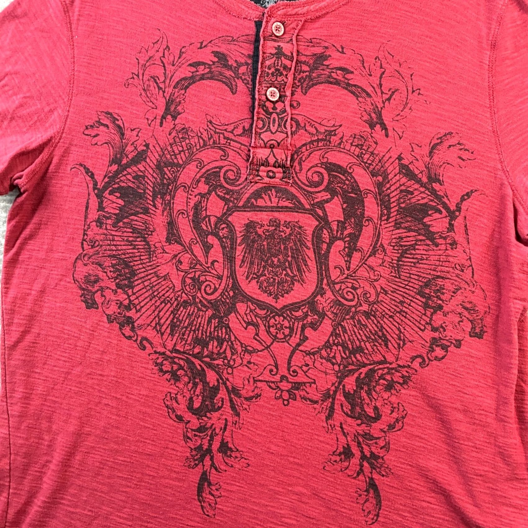 Vintage Helix Shirt Mens XL Red Henley Y2K Grunge Emo Cyber Size US XL / EU 56 / 4 - 3 Thumbnail