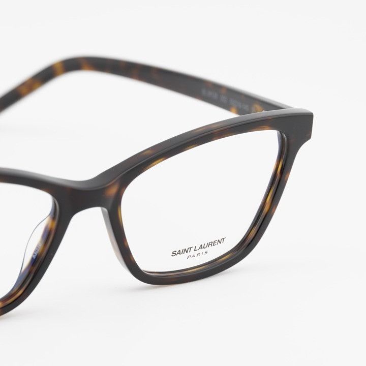 Saint Laurent Paris Saint Laurent SLM128 002 Eyeglasses Havana 53mm Square Frame Size ONE SIZE - 5 Thumbnail