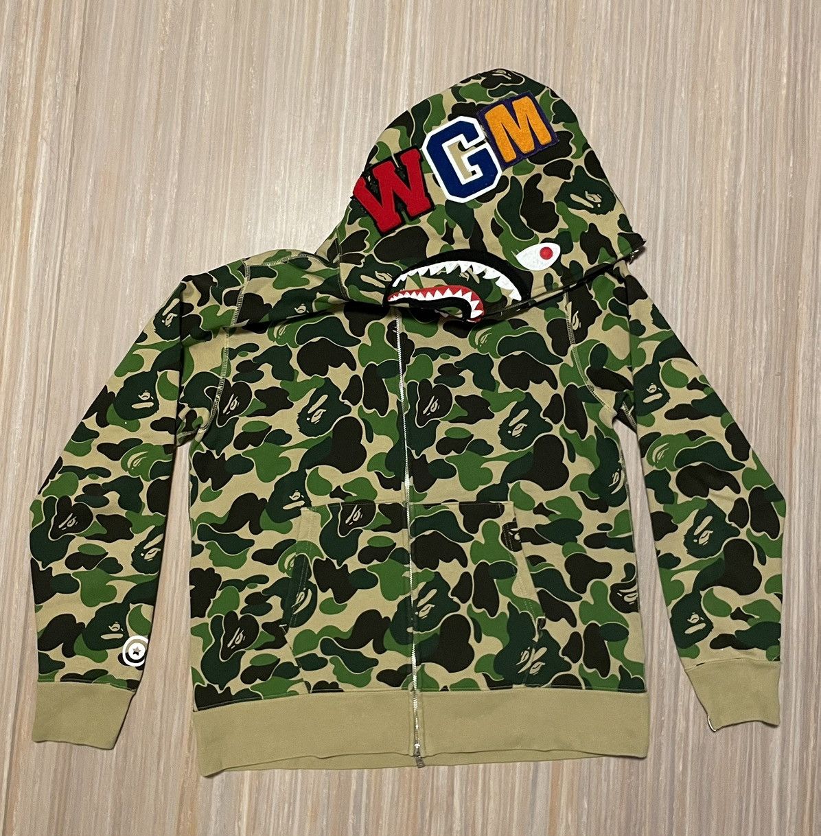 Bape ABC Camo Shark Full Zip Hoodie Size US XL / EU 56 / 4 - 2 Thumbnail