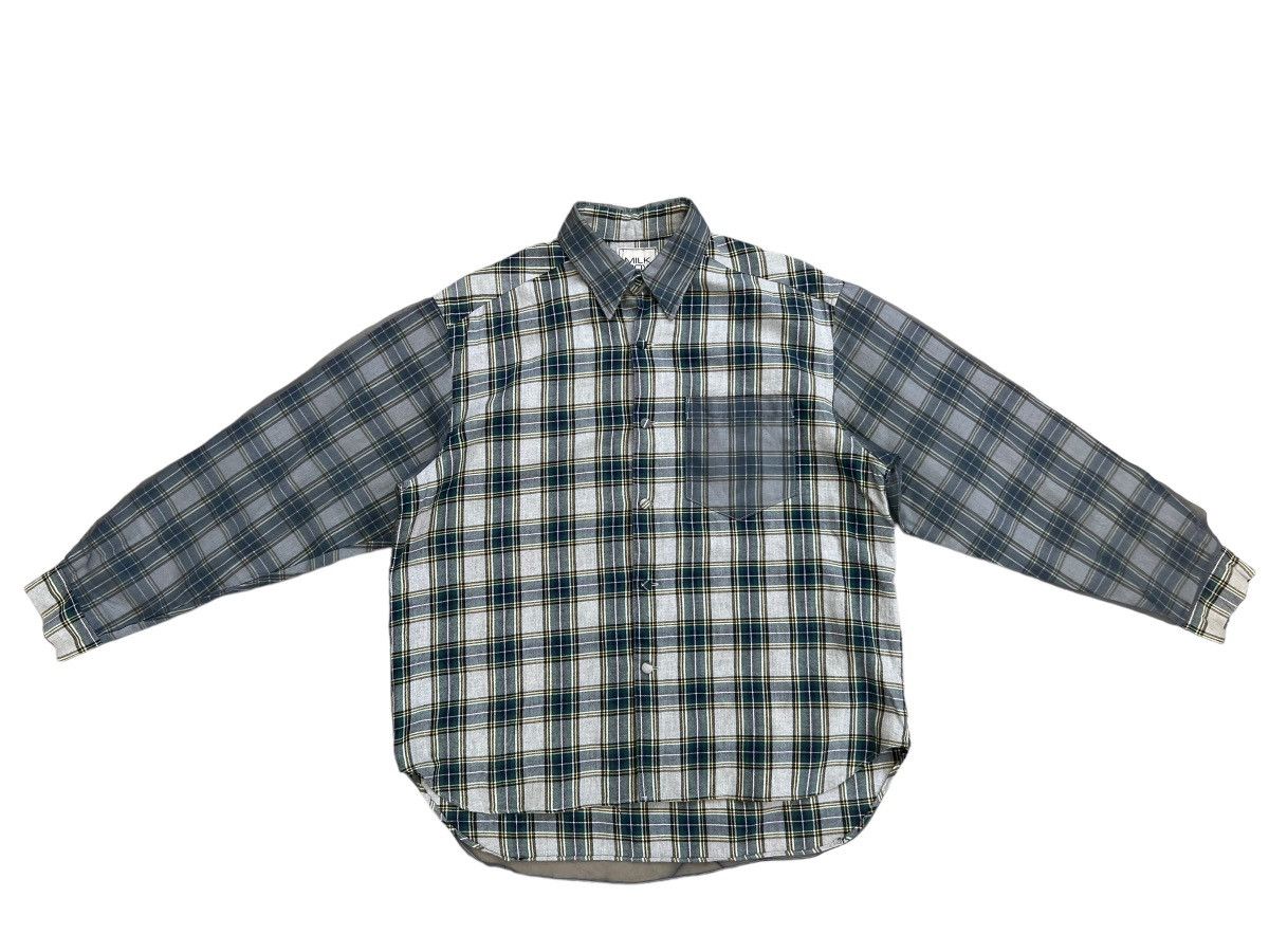 20471120 Vintage 90s MILK BOY Japan Hybrid Flannel Shirt Size US L / EU 52-54 / 3 - 1 Thumbnail