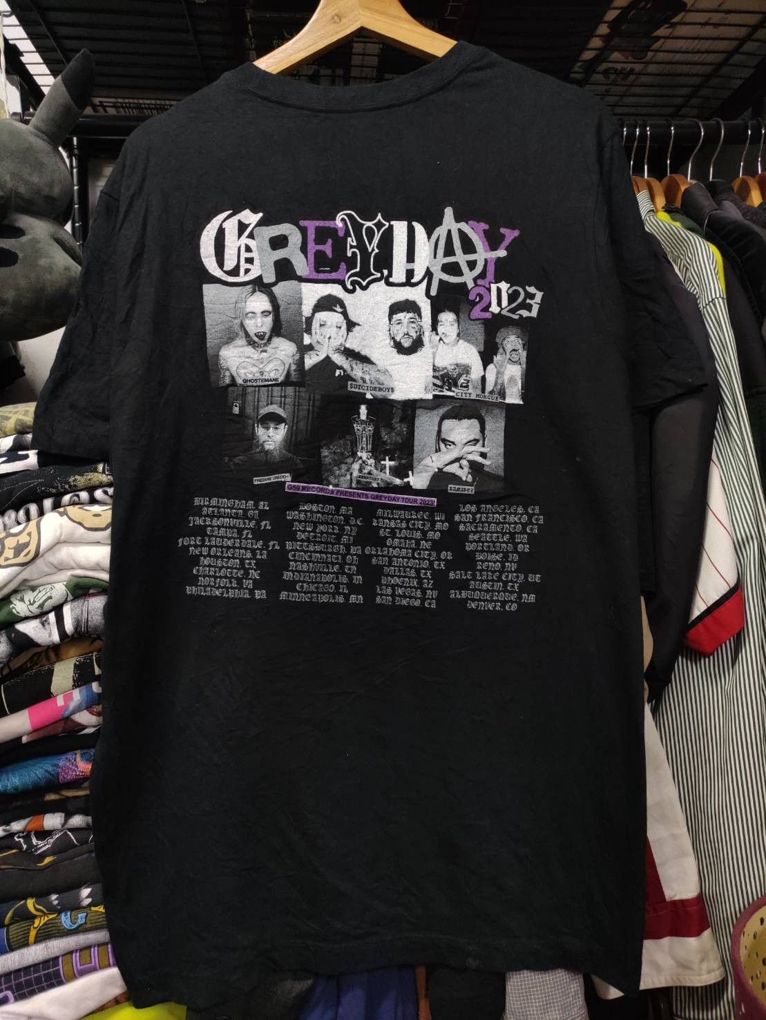 Fuck The Population × G59 Records G59 Suicideboys " Greyday 2023 " Promo Tour T-Shirt Size US L / EU 52-54 / 3 - 2 Thumbnail