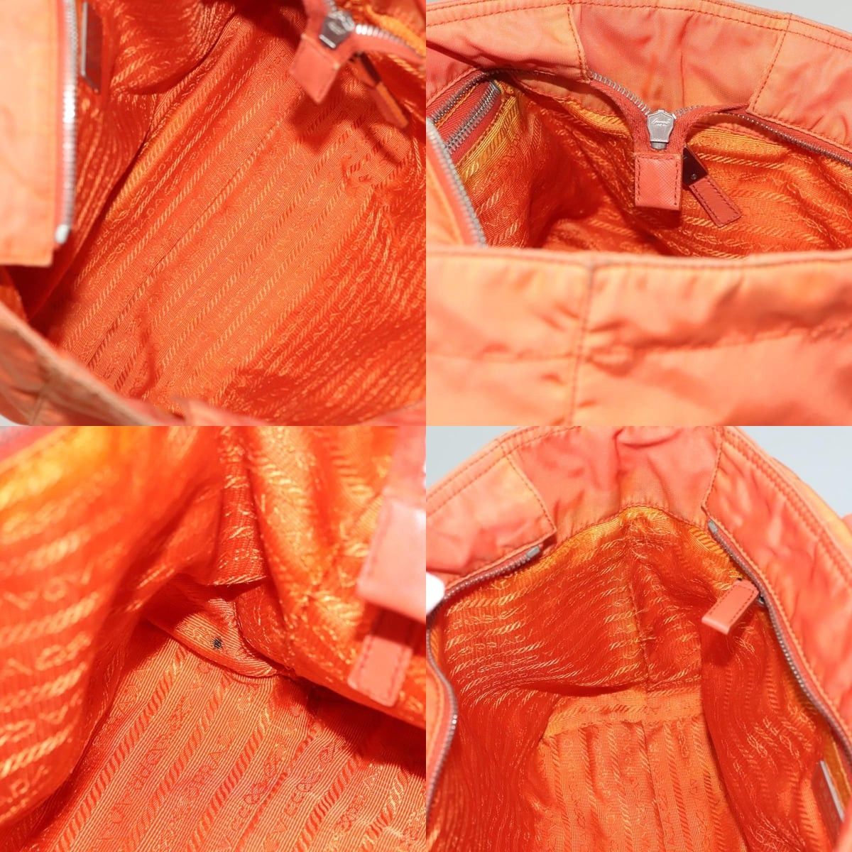 Prada PRADA Tote Bag Nylon Orange Silver Size ONE SIZE - 12 Thumbnail